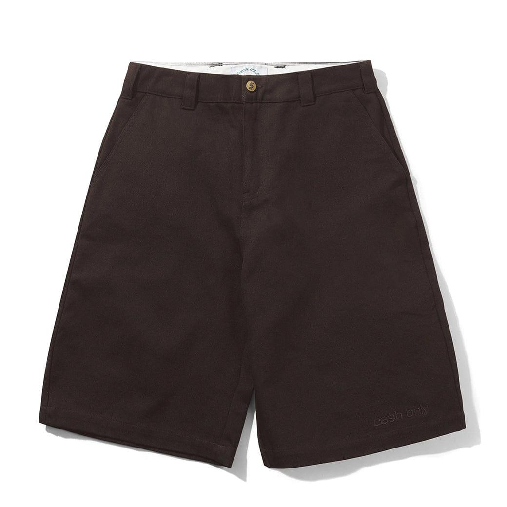 Cash Only Halfway Shorts Brown