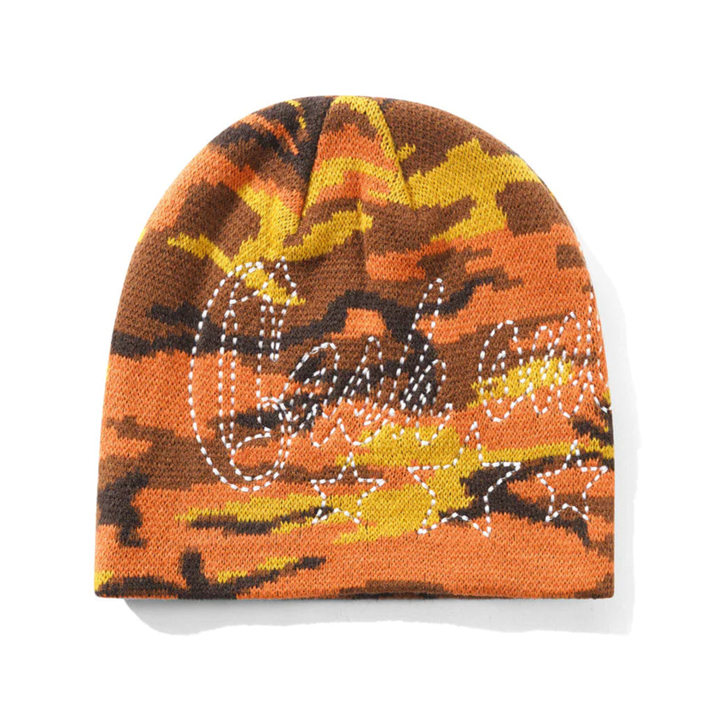 Cash Only Strip Skully Beanie Fall Camo