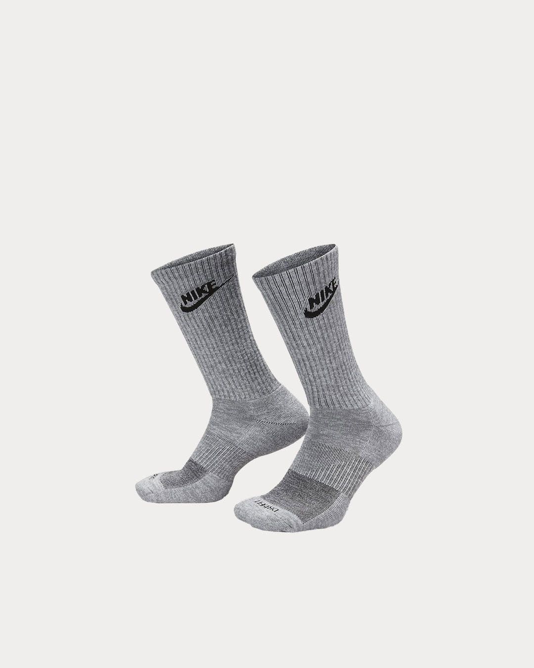 Nike Everyday Plus Cushioned Crew Socks - Particle Grey/Black