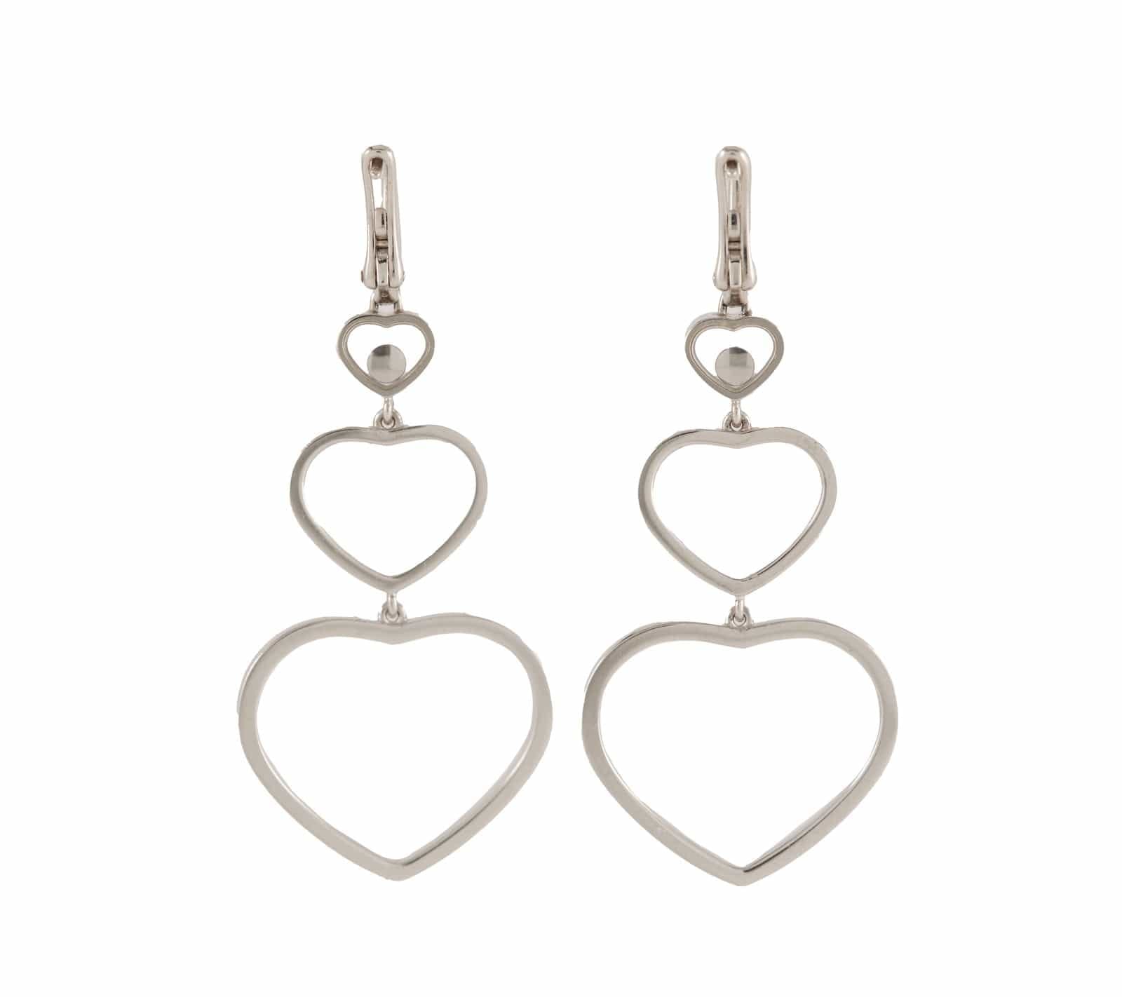 Chopard Happy Hearts 0.10ctw Diamond Drop Earrings in 18K