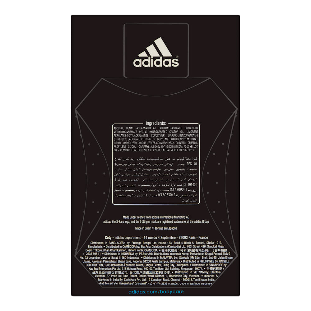 Adidas Ice Dive by Coty for Men 3.4 oz Eau de Toilette Spray