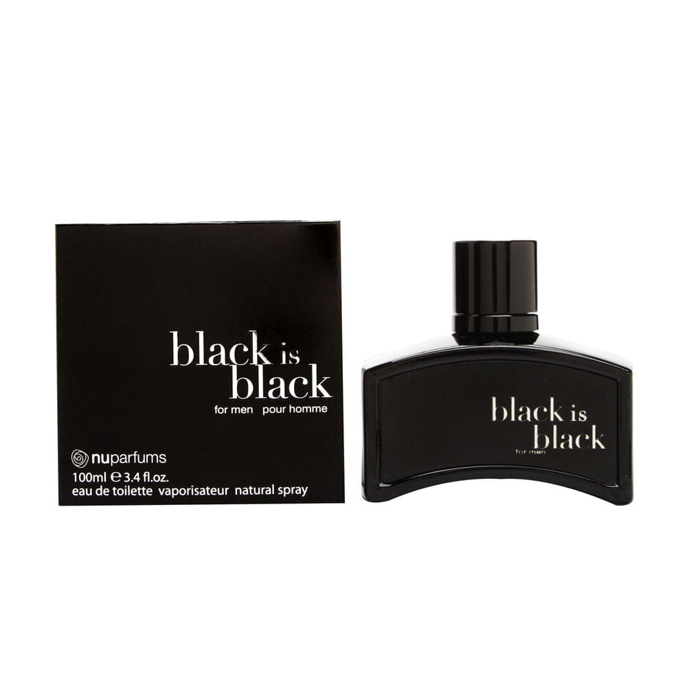 NuParfums Black is Black Pour Homme by NuParfums for Men 3.4 oz Eau de Toilette Spray