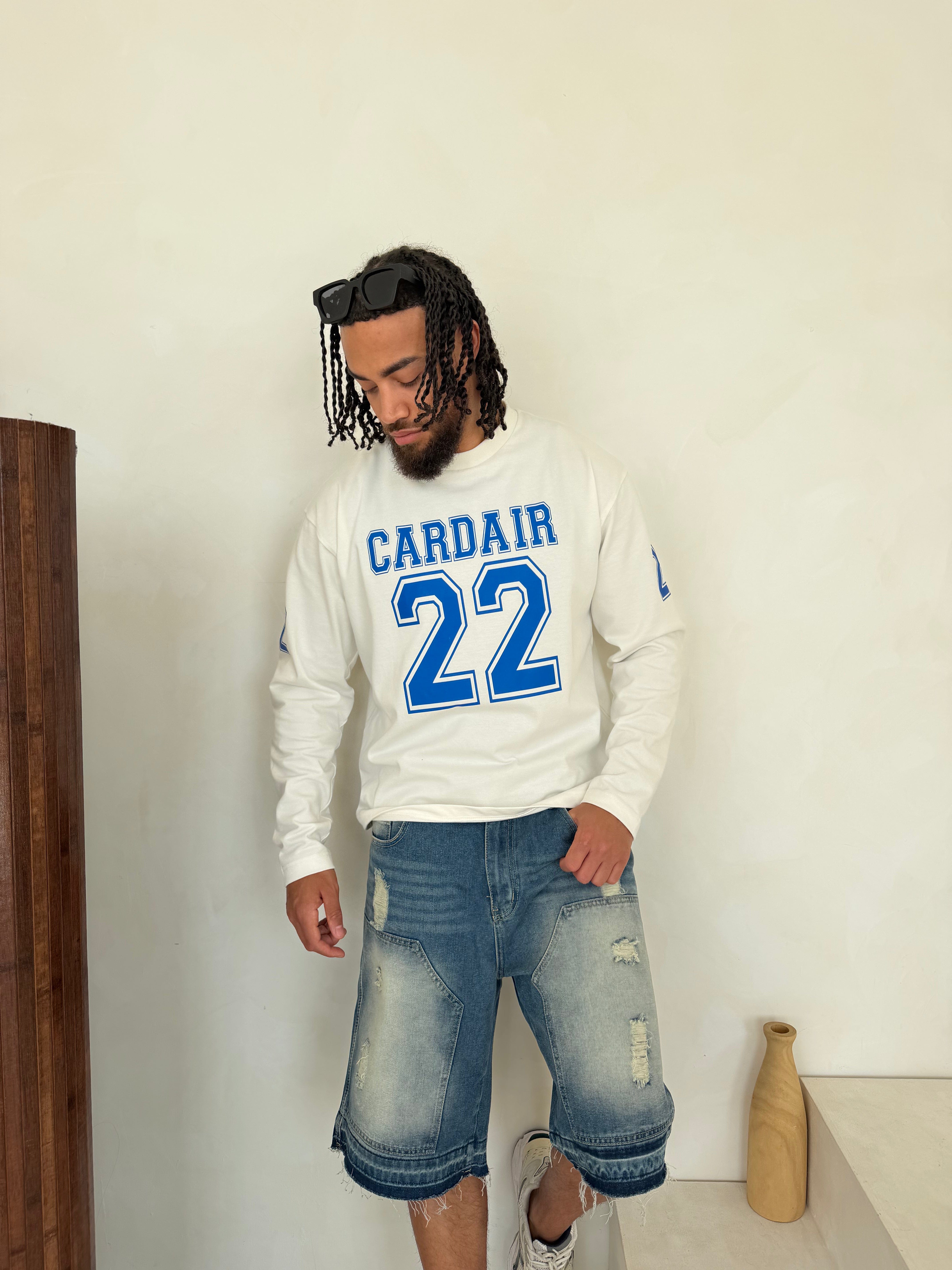 Cardair Varsity Long Sleeve T Shirt - White