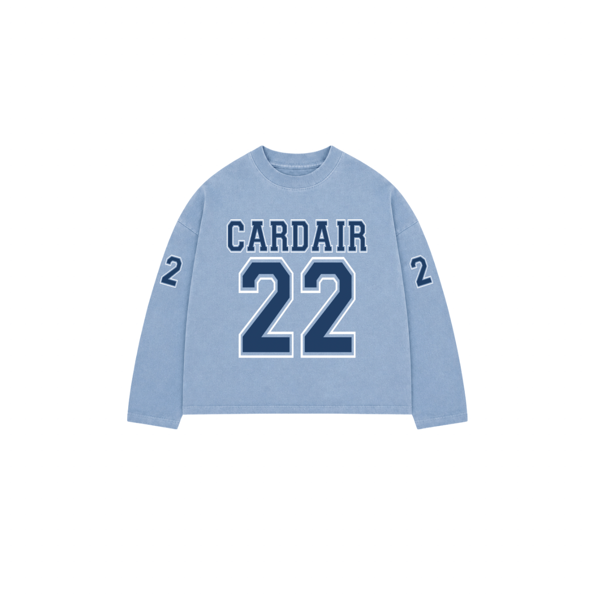Cardair Varsity Long Sleeve T Shirt - Sky Blue