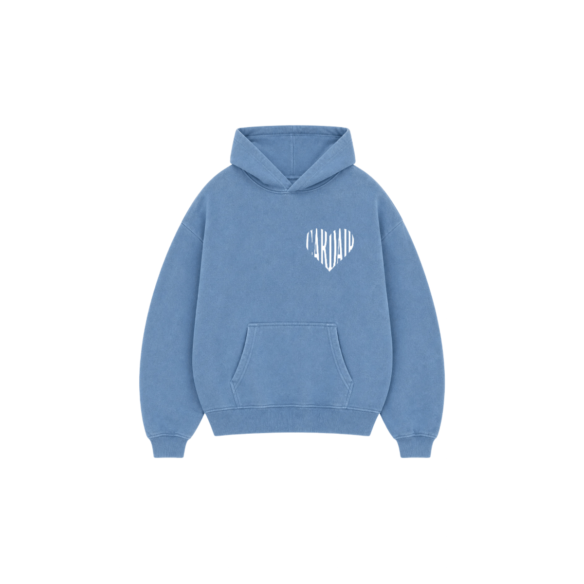 Cardair Embroidered Heart Hoodie - Blue
