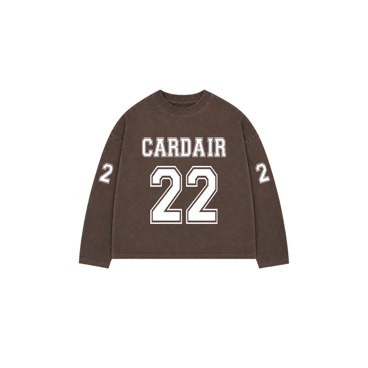 Cardair Varsity Long Sleeve T Shirt - Brown