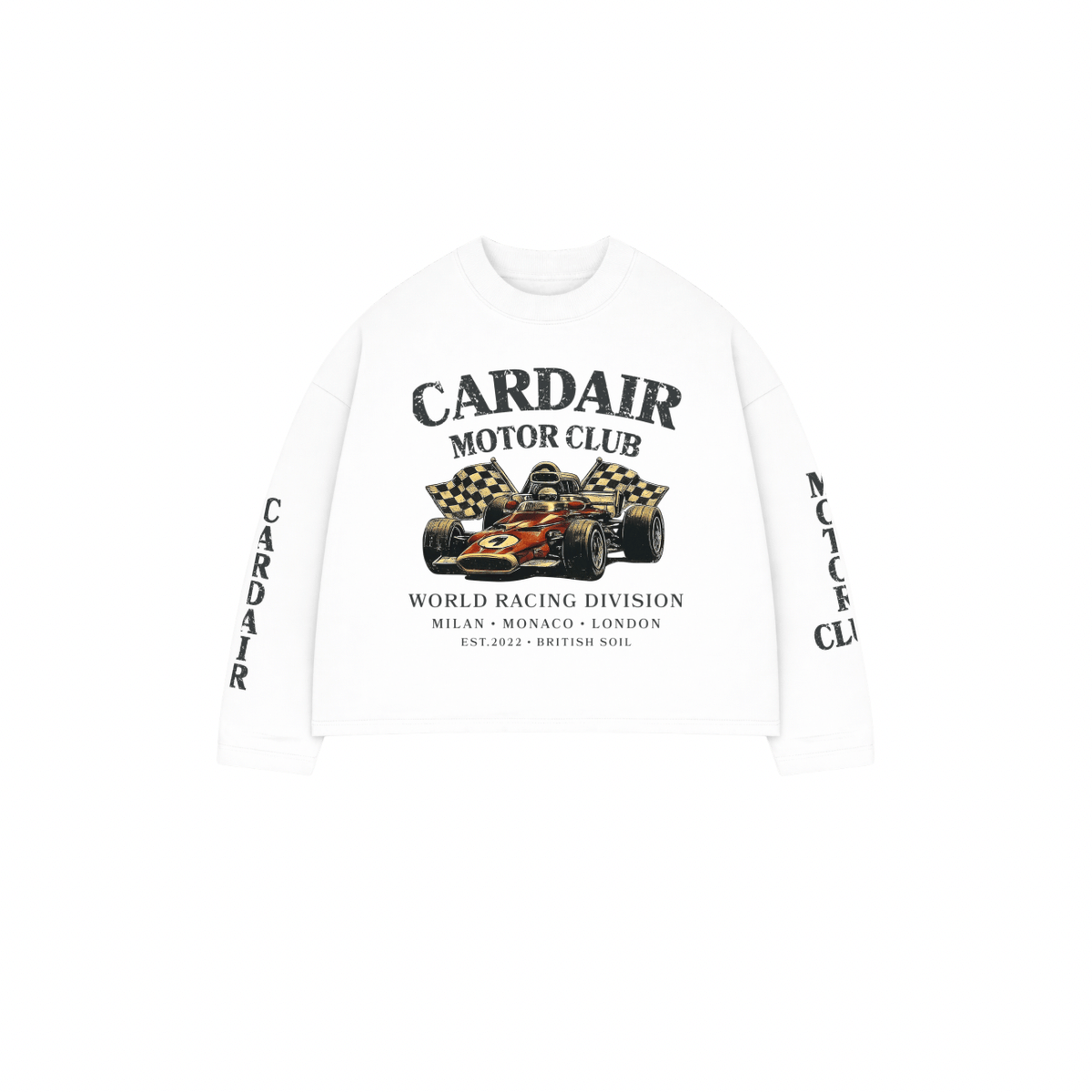 Cardair Motor Club Long Sleeve T Shirt - White