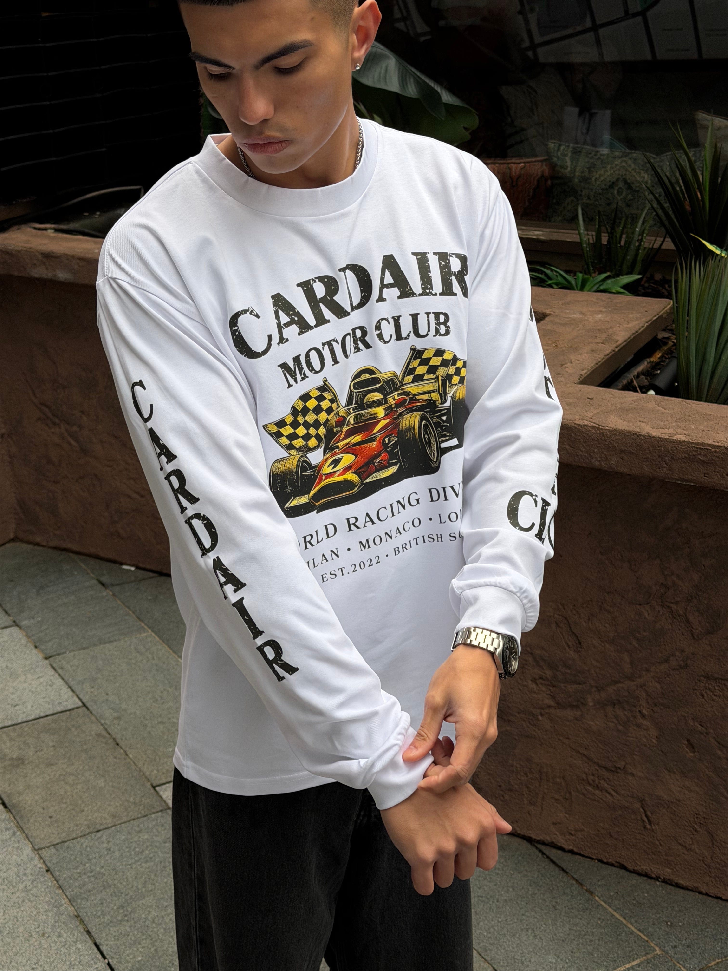 Cardair Motor Club Long Sleeve T Shirt - White