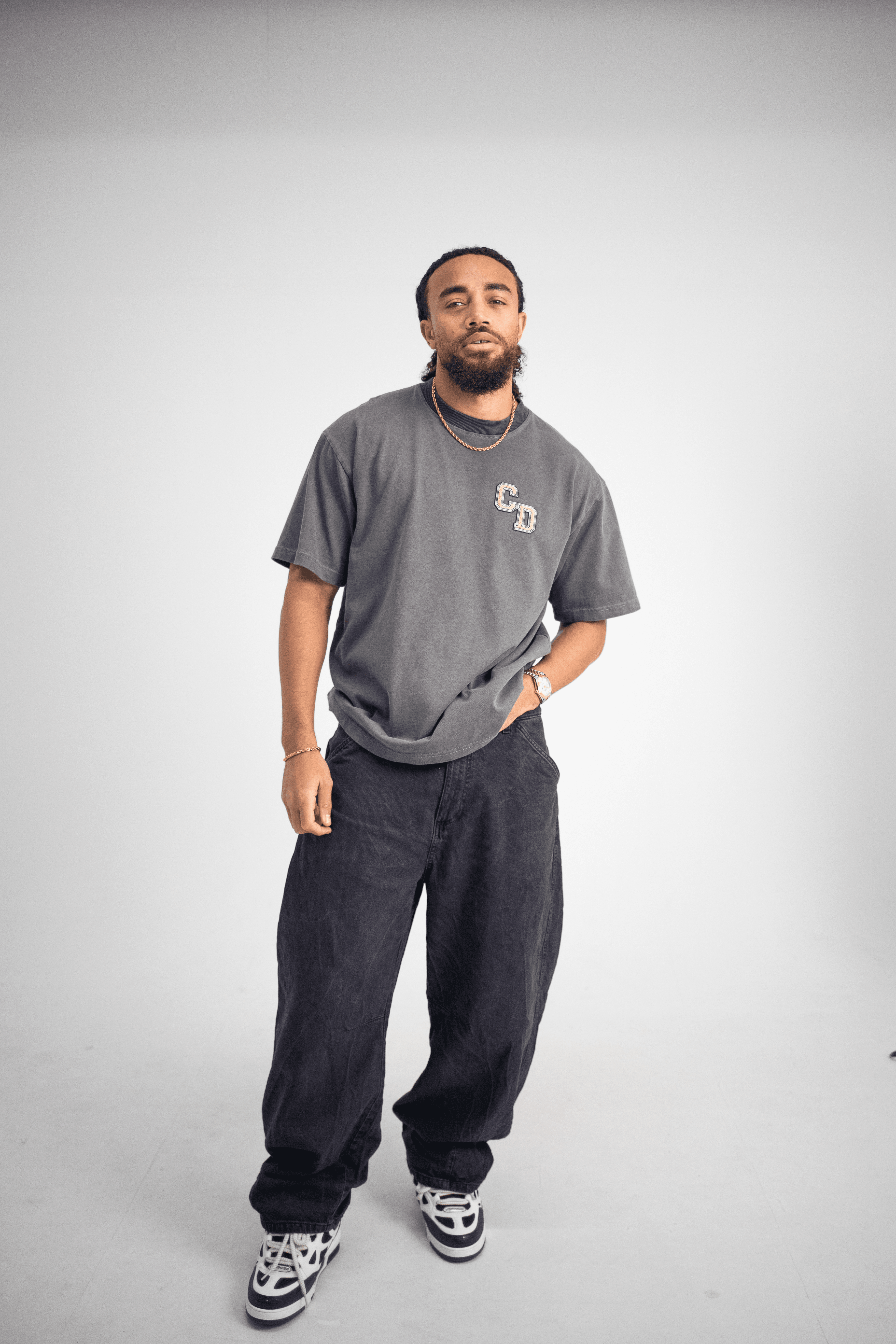 Cardair CD logo T shirt - Washed Charcoal