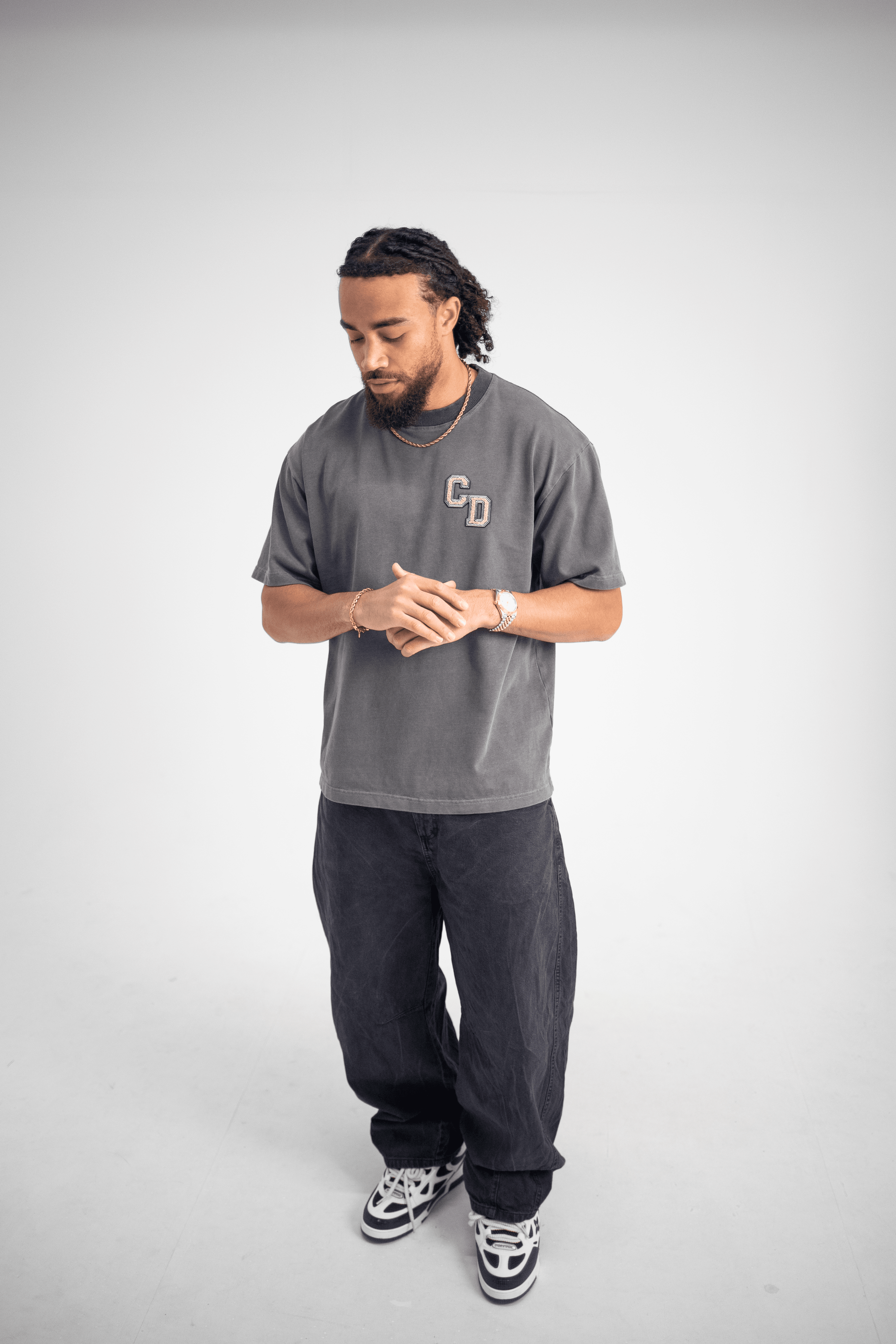 Cardair CD logo T shirt - Washed Charcoal