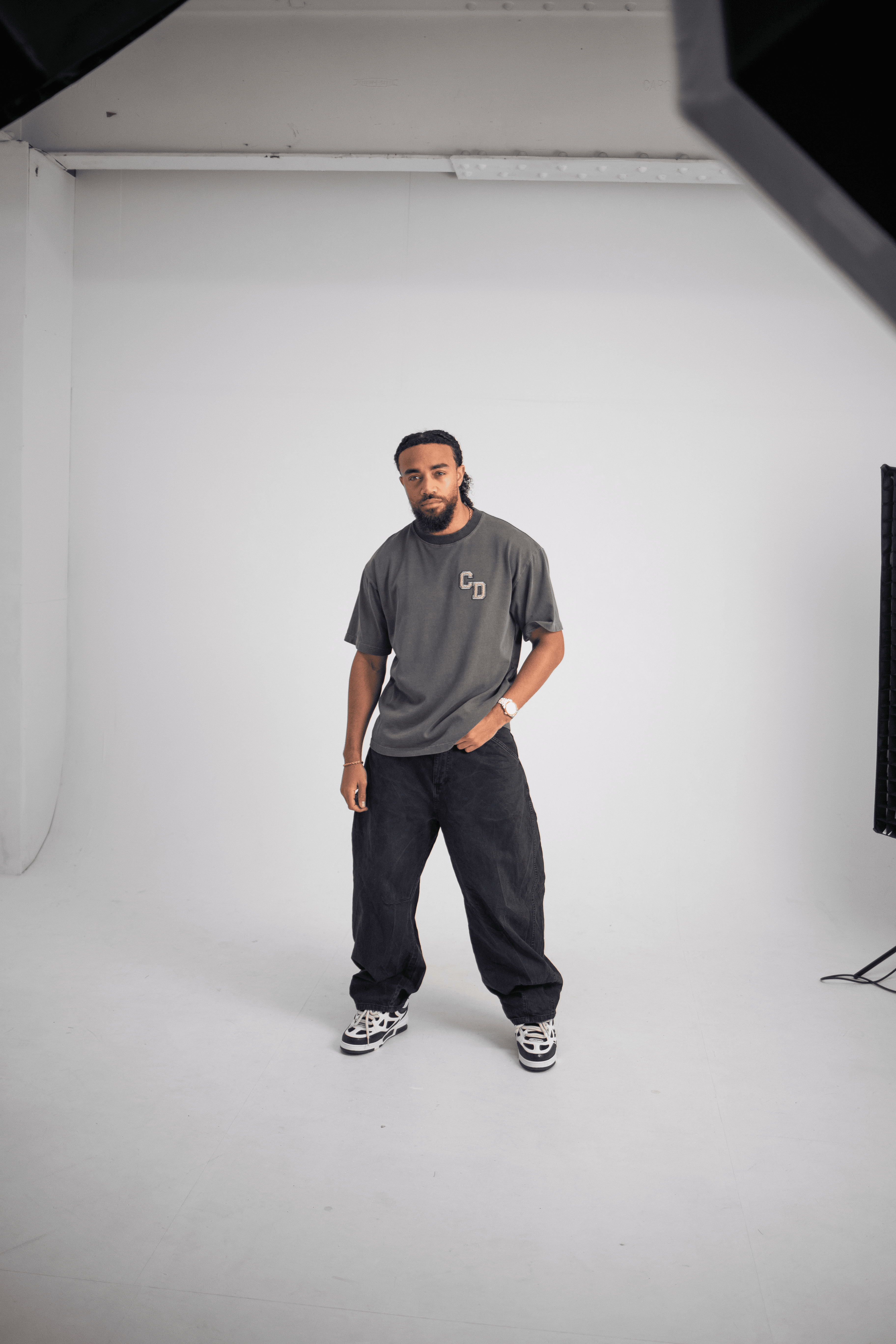Cardair CD logo T shirt - Washed Charcoal