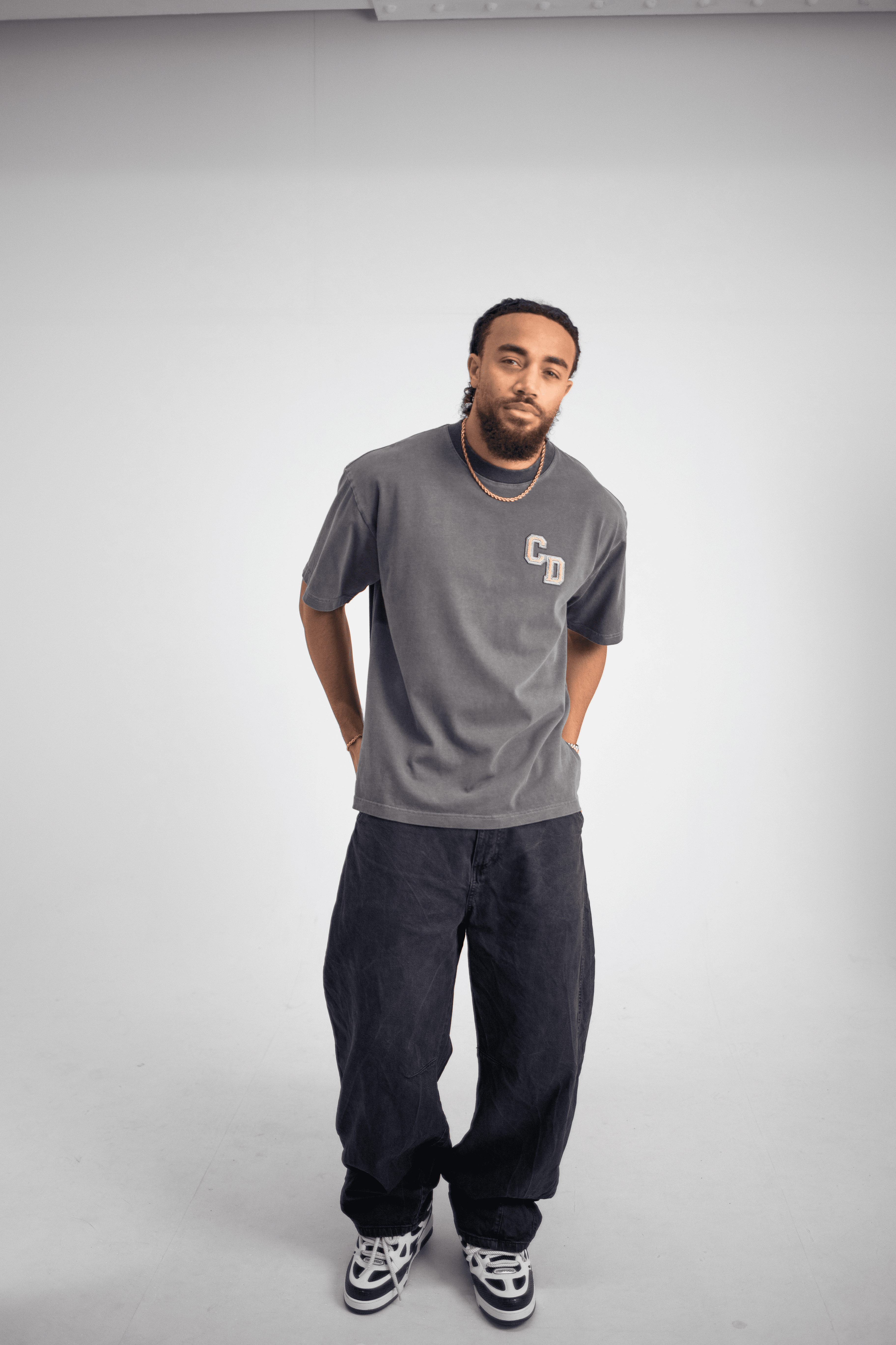 Cardair CD logo T shirt - Washed Charcoal