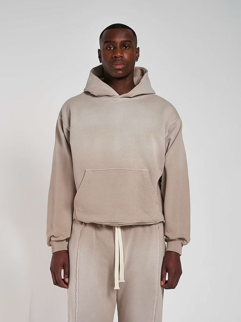 KAIZEN MARKET BLANK HEAVYWEIGHT FADE OUT HOODIE MOCHA