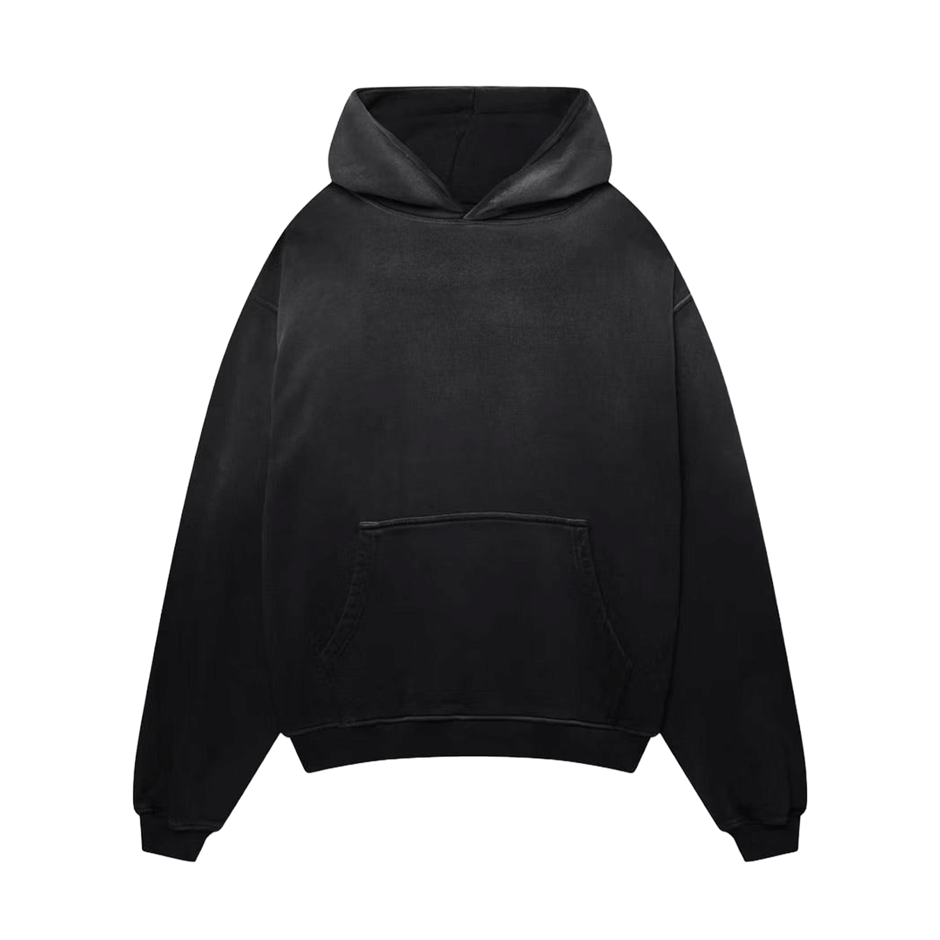KAIZEN MARKET BLANK HEAVYWEIGHT FADE OUT HOODIE BLACK