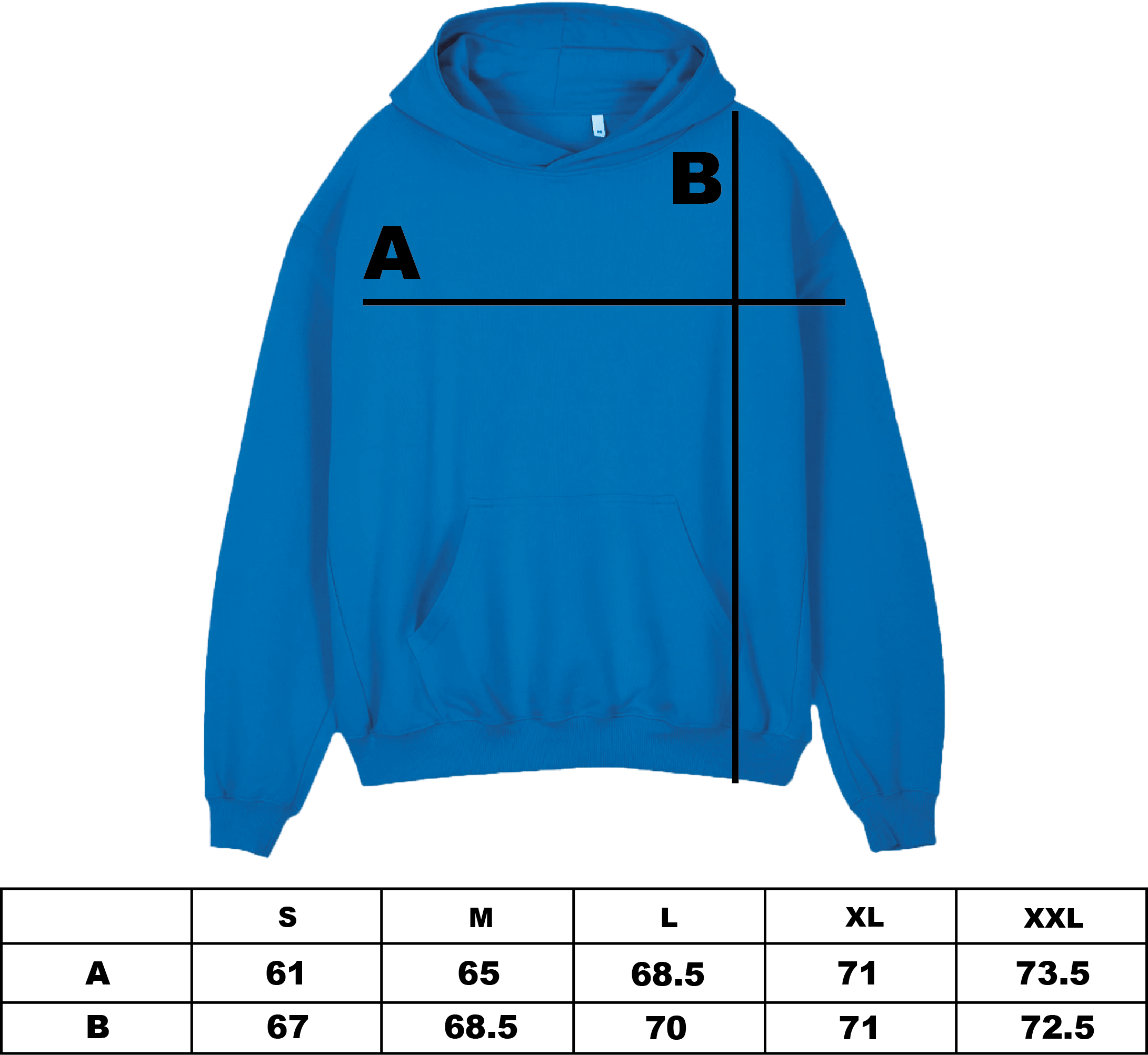 KAIZEN MARKET SUNRISE HOODIE COBALT BLUE