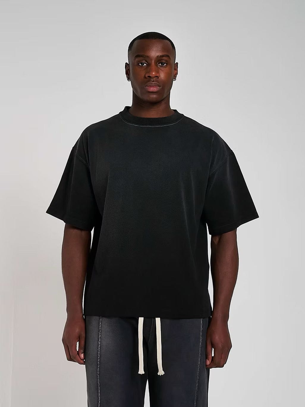 KAIZEN MARKET BLANK HEAVYWEIGHT FADE OUT TEE BLACK