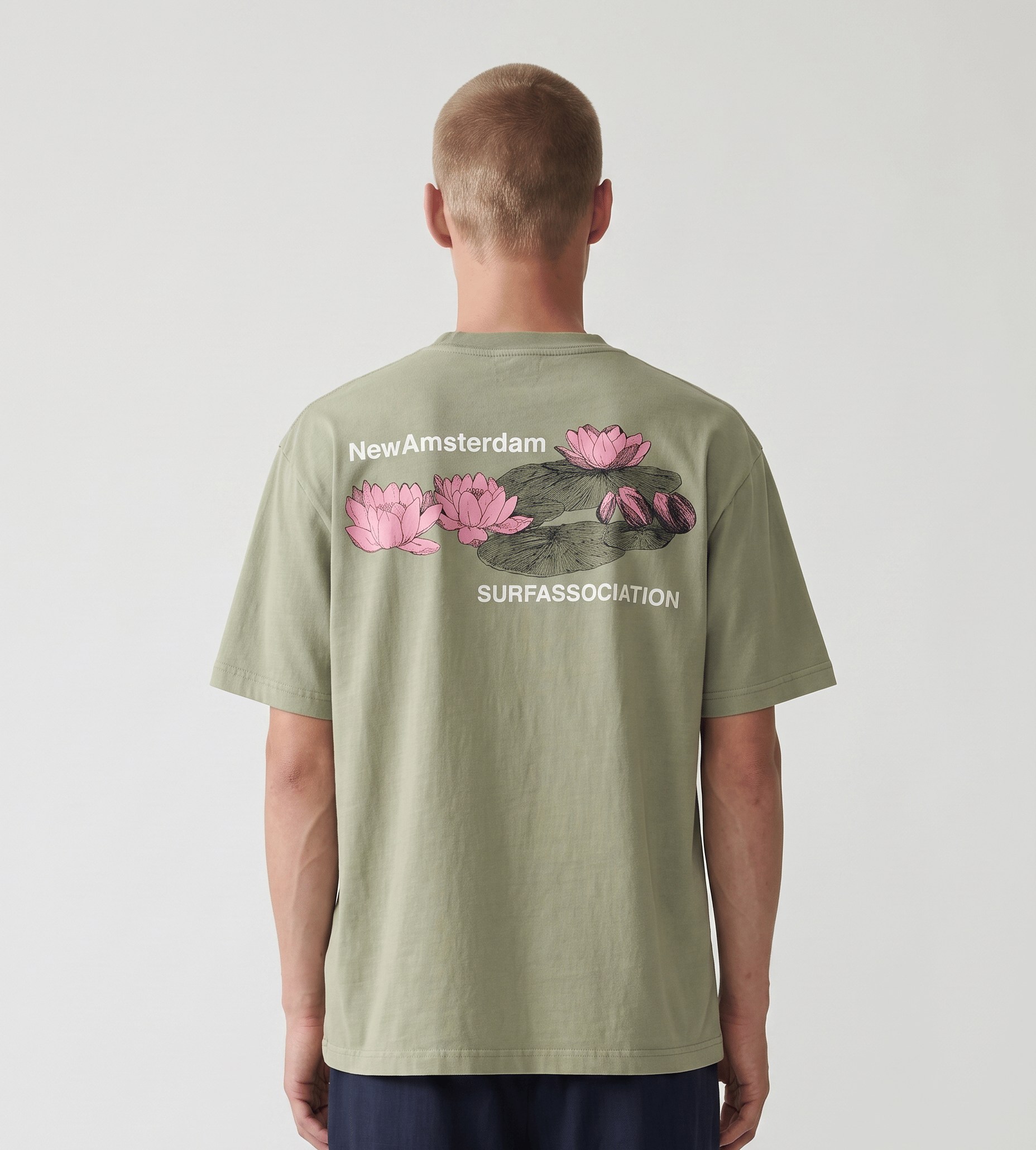 New Amsterdam Surf Association Lilies Tee Sea Grass
