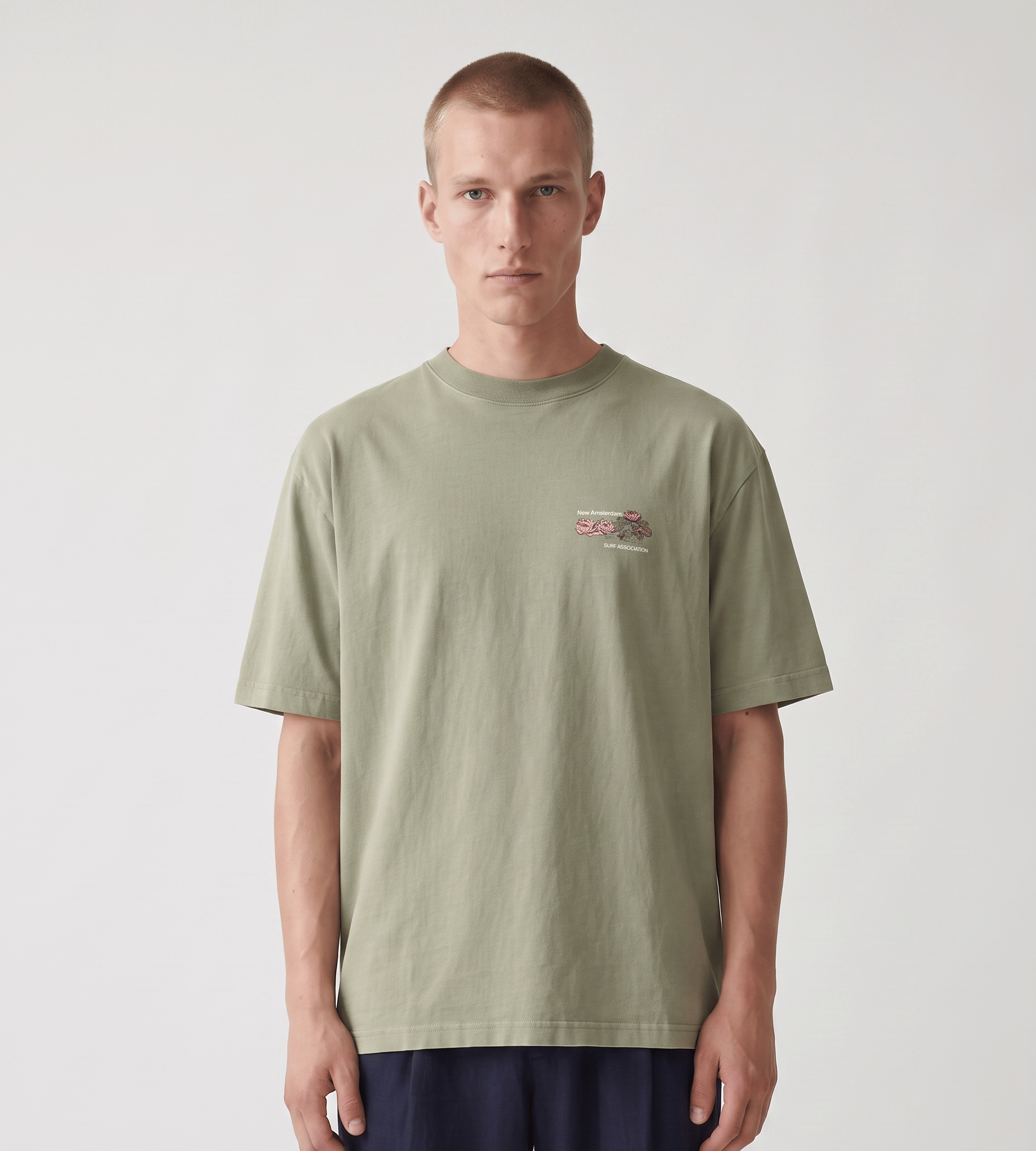 New Amsterdam Surf Association Lilies Tee Sea Grass