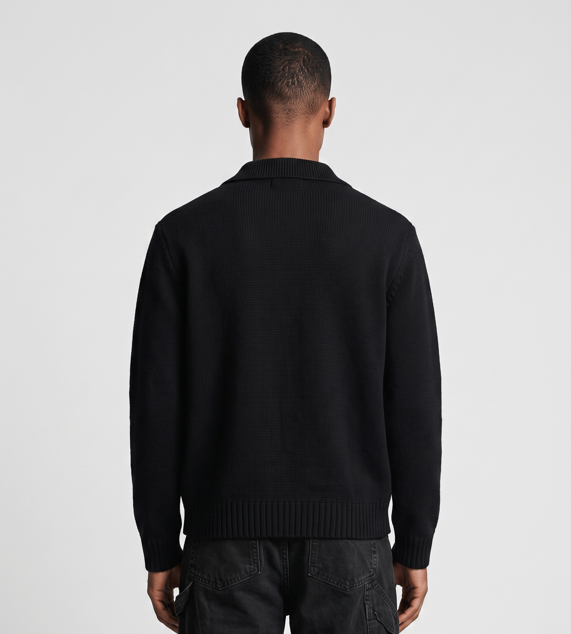 Arte Antwerp Stencil Zip Cardigan Black