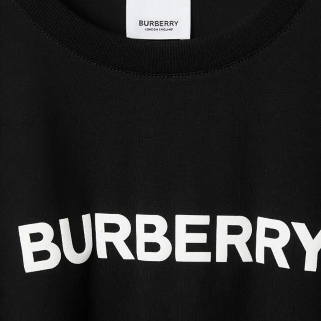 Burberry Oversized Logo-Print Cotton-Jersey T-Shirt Black