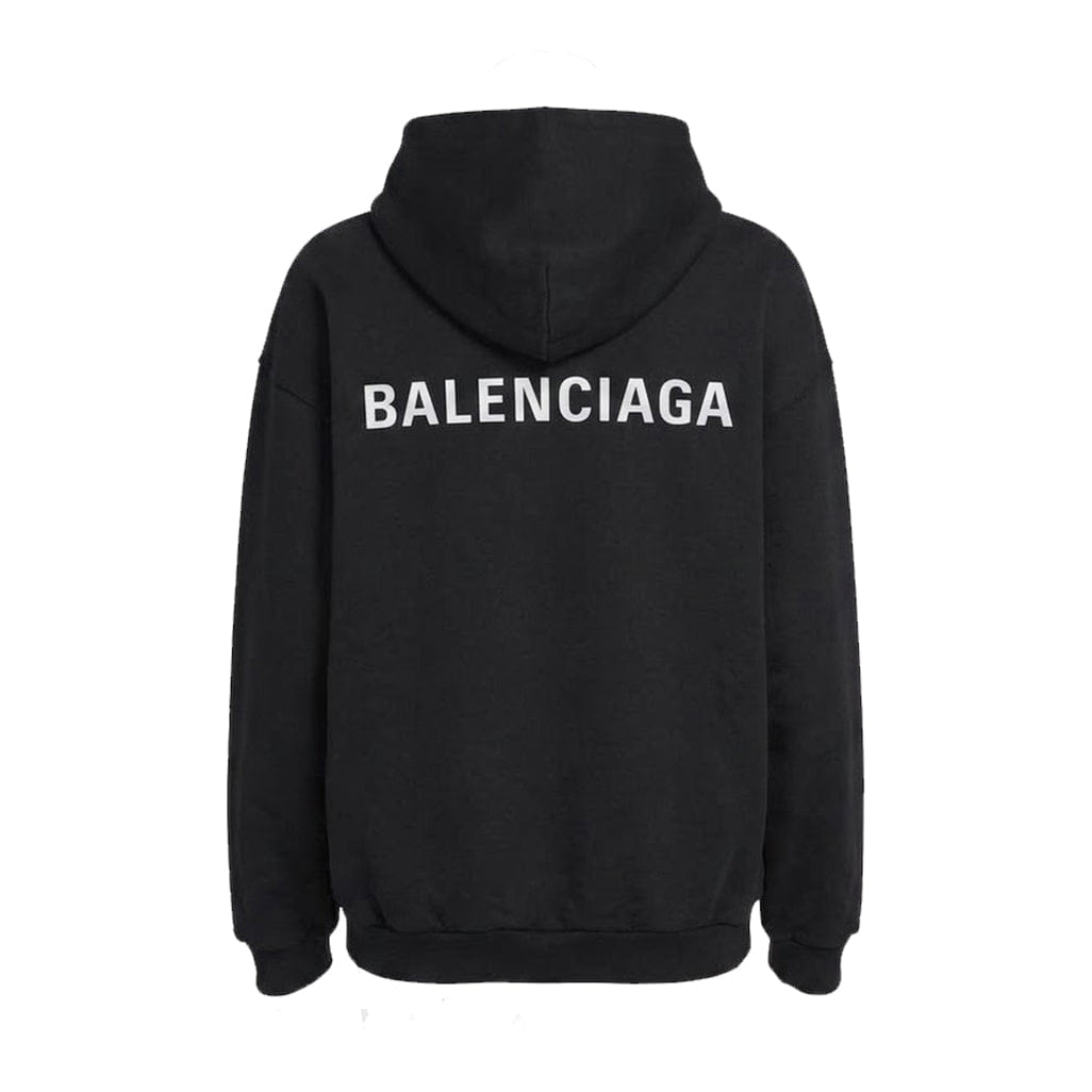 Balenciaga Black Medium Fit Logo Hoodie