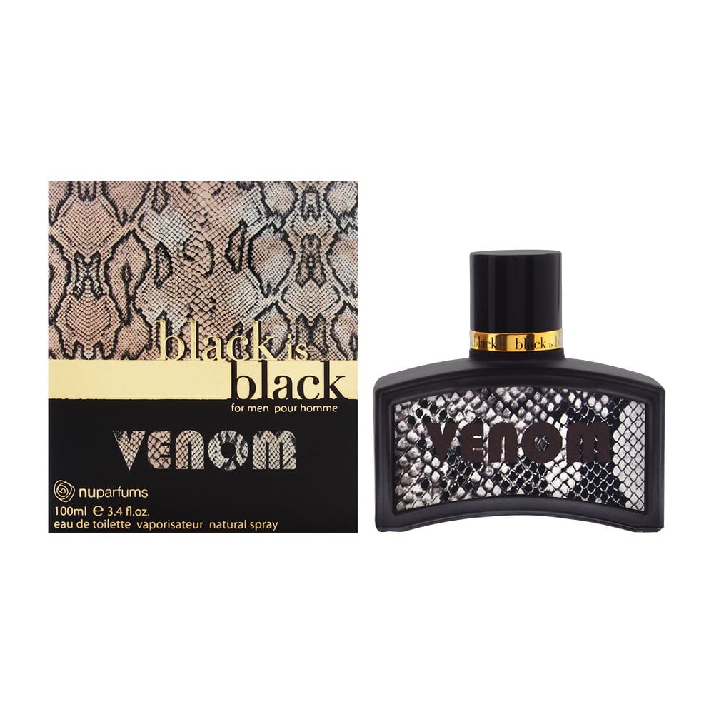 NuParfums Black is Black Venom Pour Homme 3.4 oz Eau de Toilette Spray