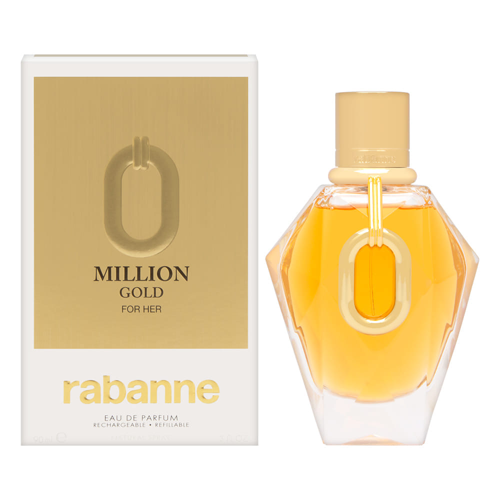Paco Rabanne Million Gold by Paco Rabanne for Women 3.0 oz Eau de Parfum Spray Refillable