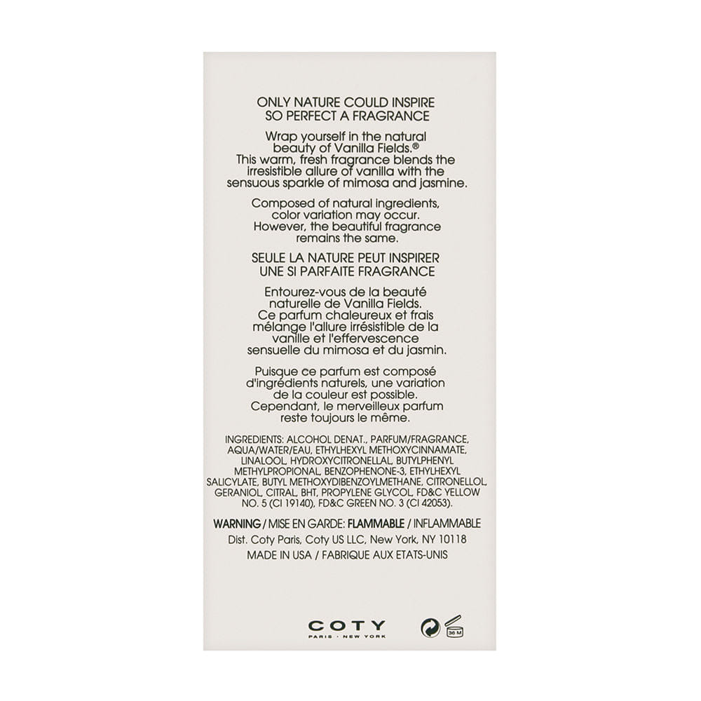 coty Vanilla Fields by Coty for Women 0.75 oz Cologne Spray