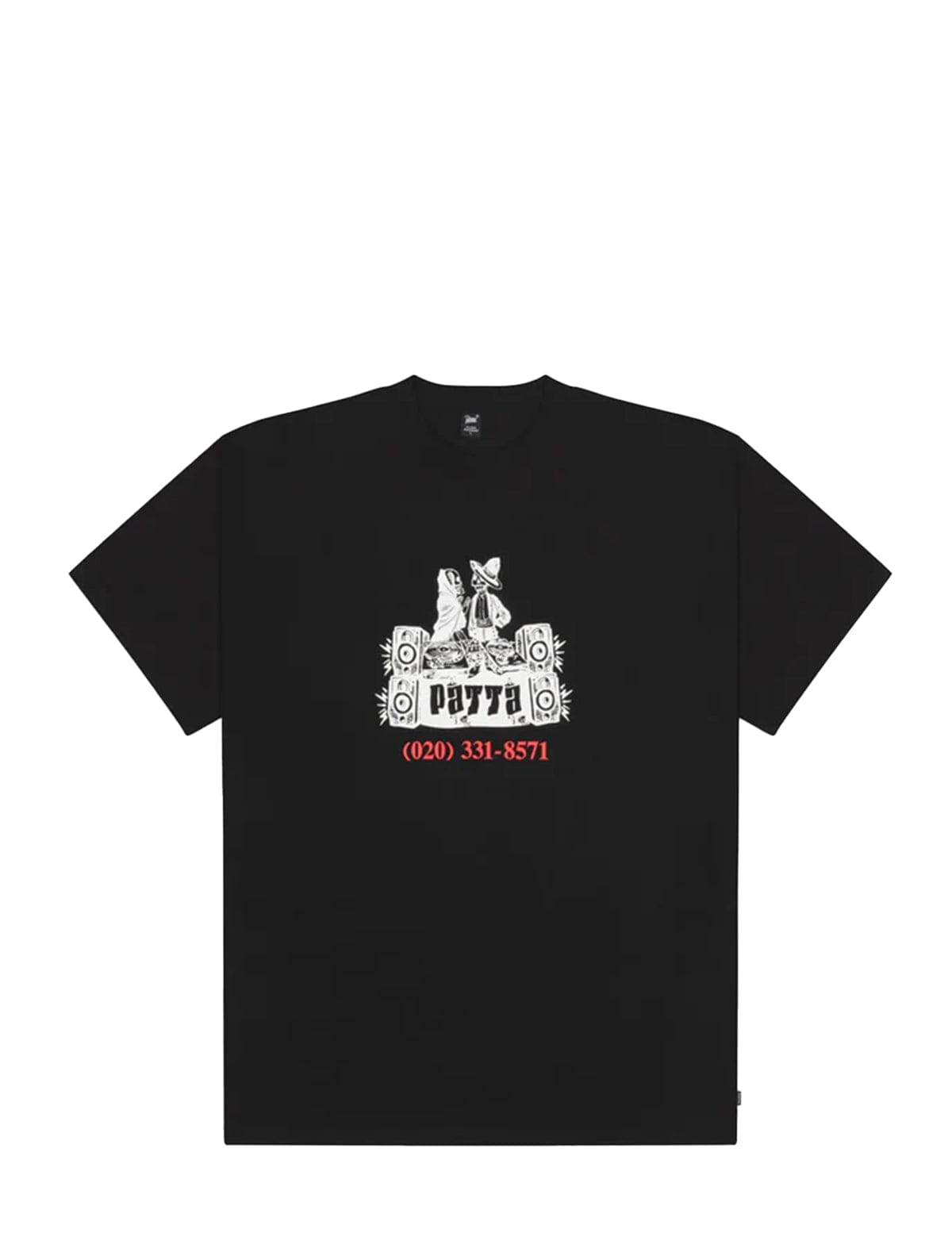 Patta DJ Skully T-Shirt Black