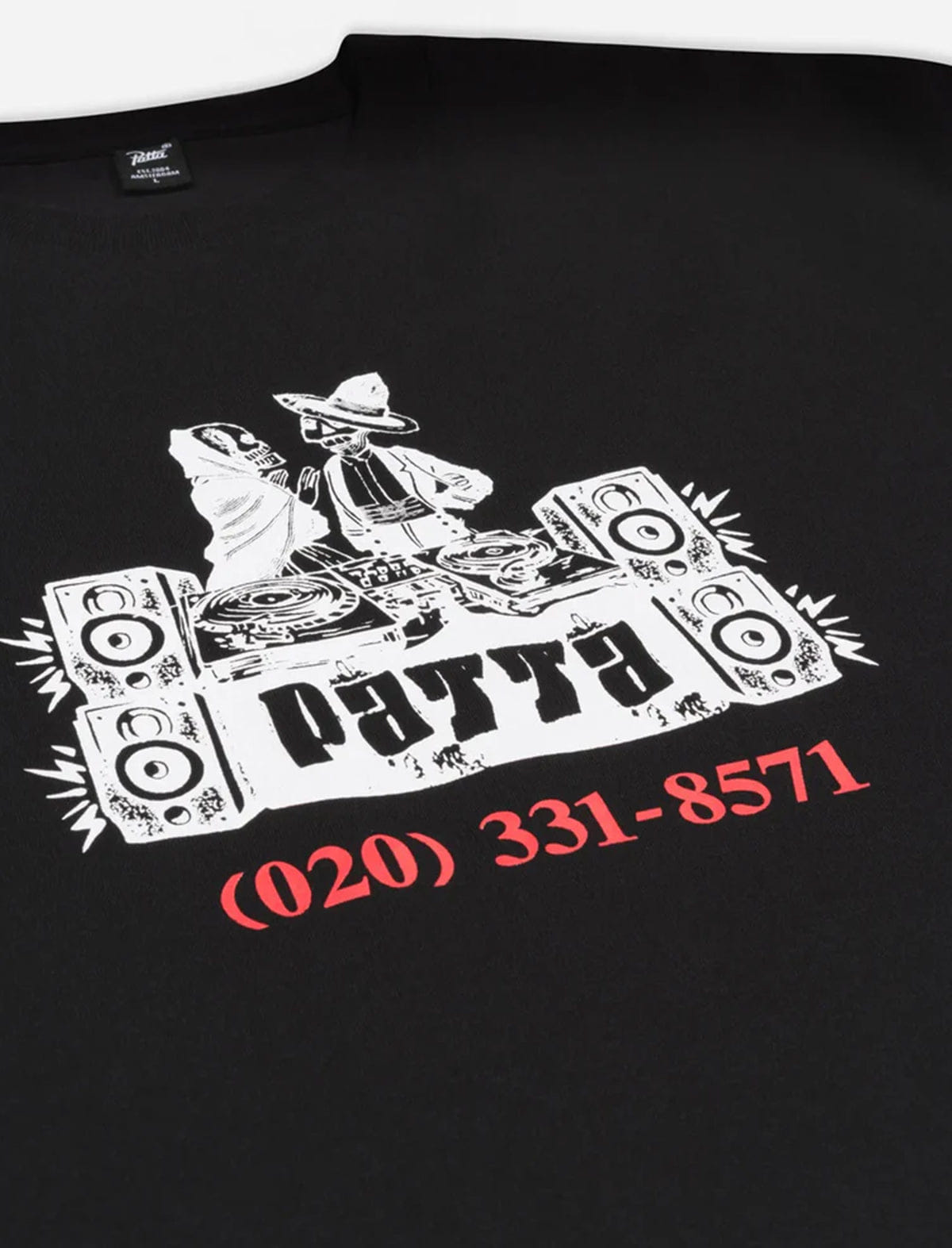 Patta DJ Skully T-Shirt Black