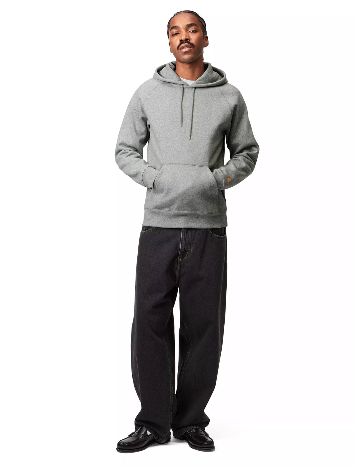 Carhartt WIP Chase Hoodie Heather Grey/Gold