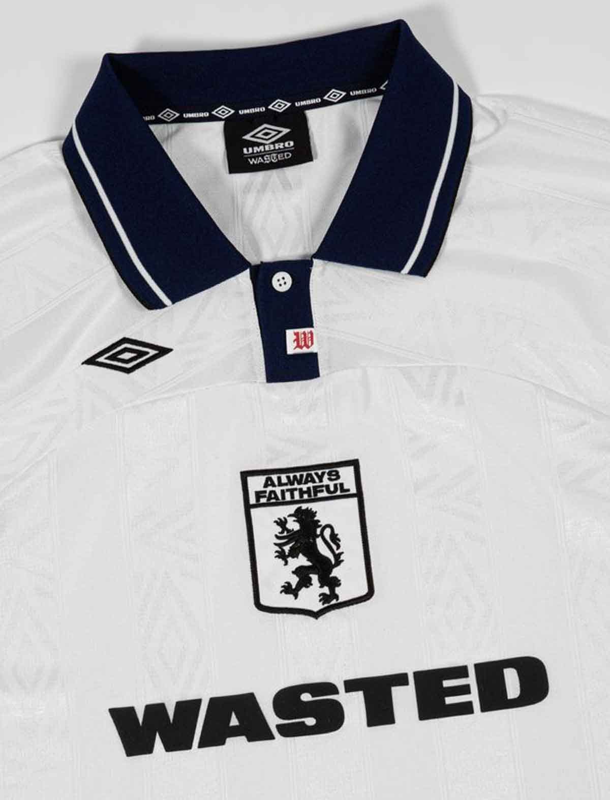 Wasted Paris x Umbro Football Jersey White/Blue