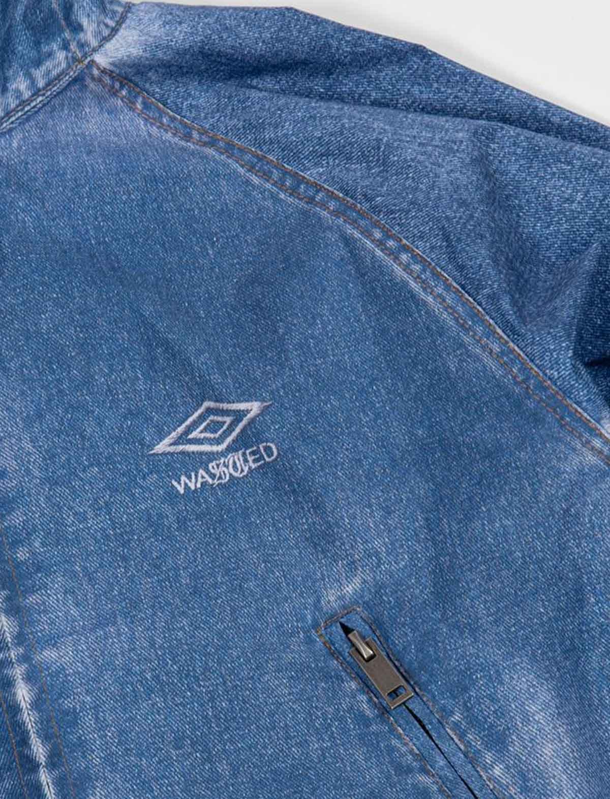 Wasted Paris x Umbro Trompe L'Oel Windbreaker Jacket Washed Blue