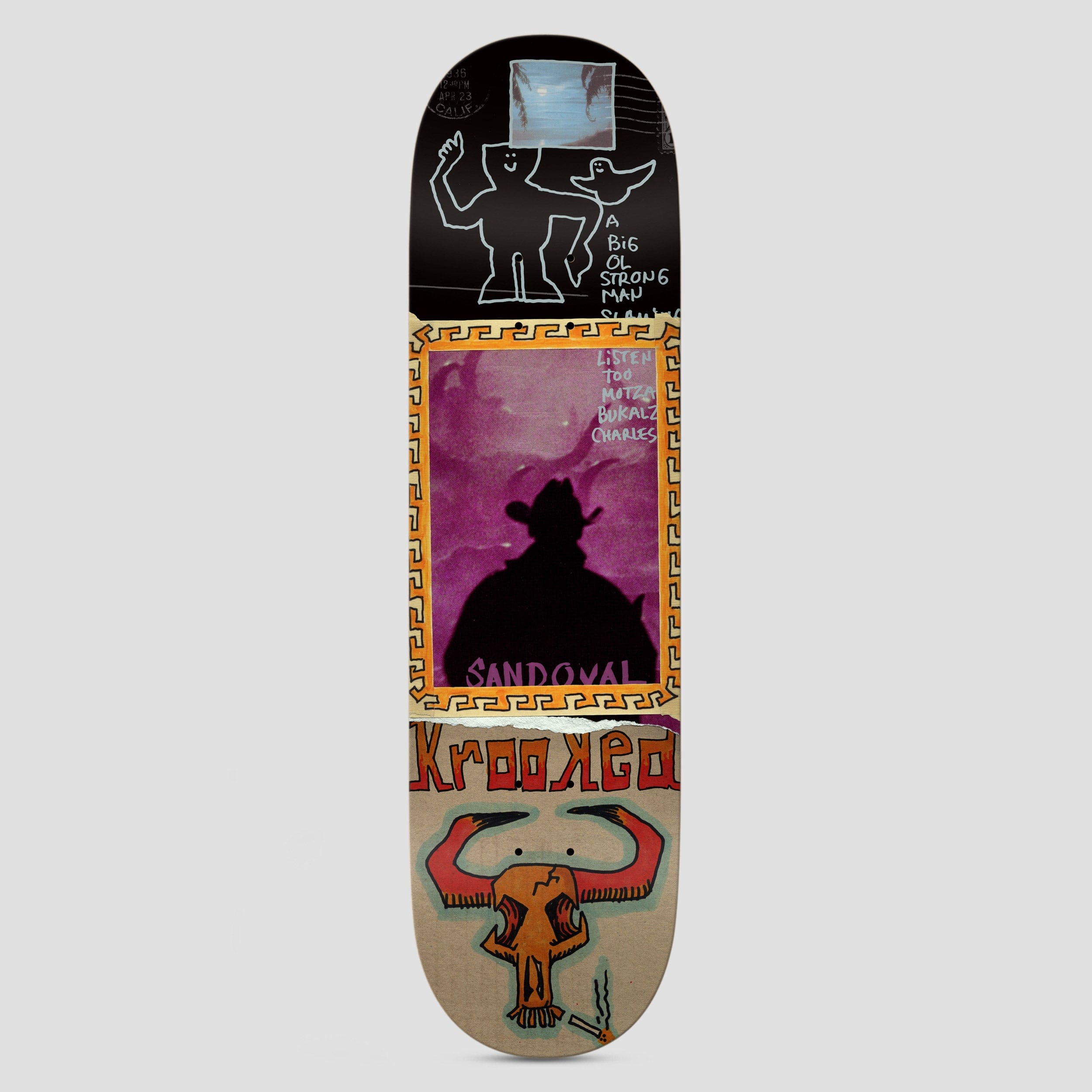 Krooked 9.02 Sandoval Gun Slinger Skateboard Deck