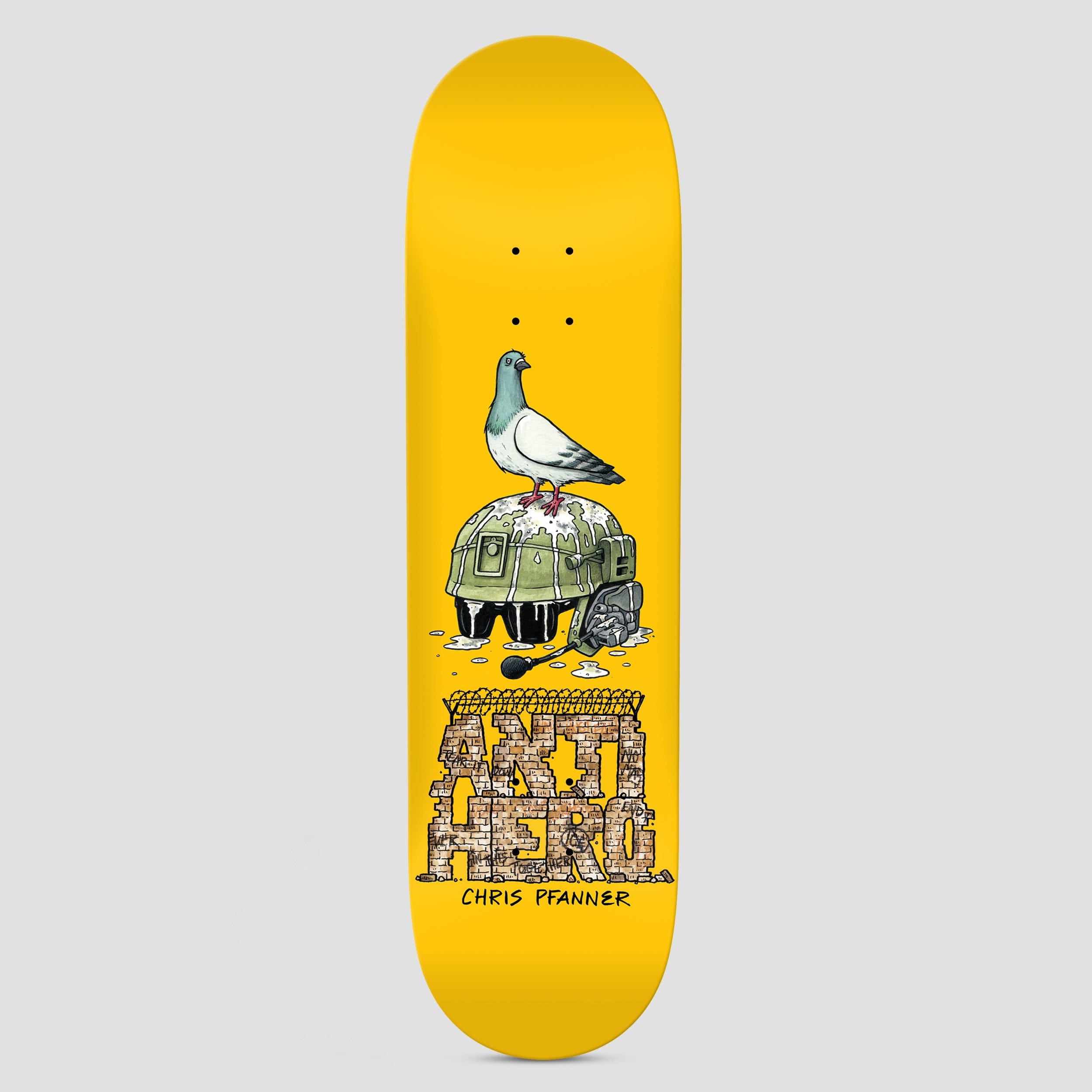 Anti Hero 8.25 Pfanner Liberdad Skateboard Deck Yellow