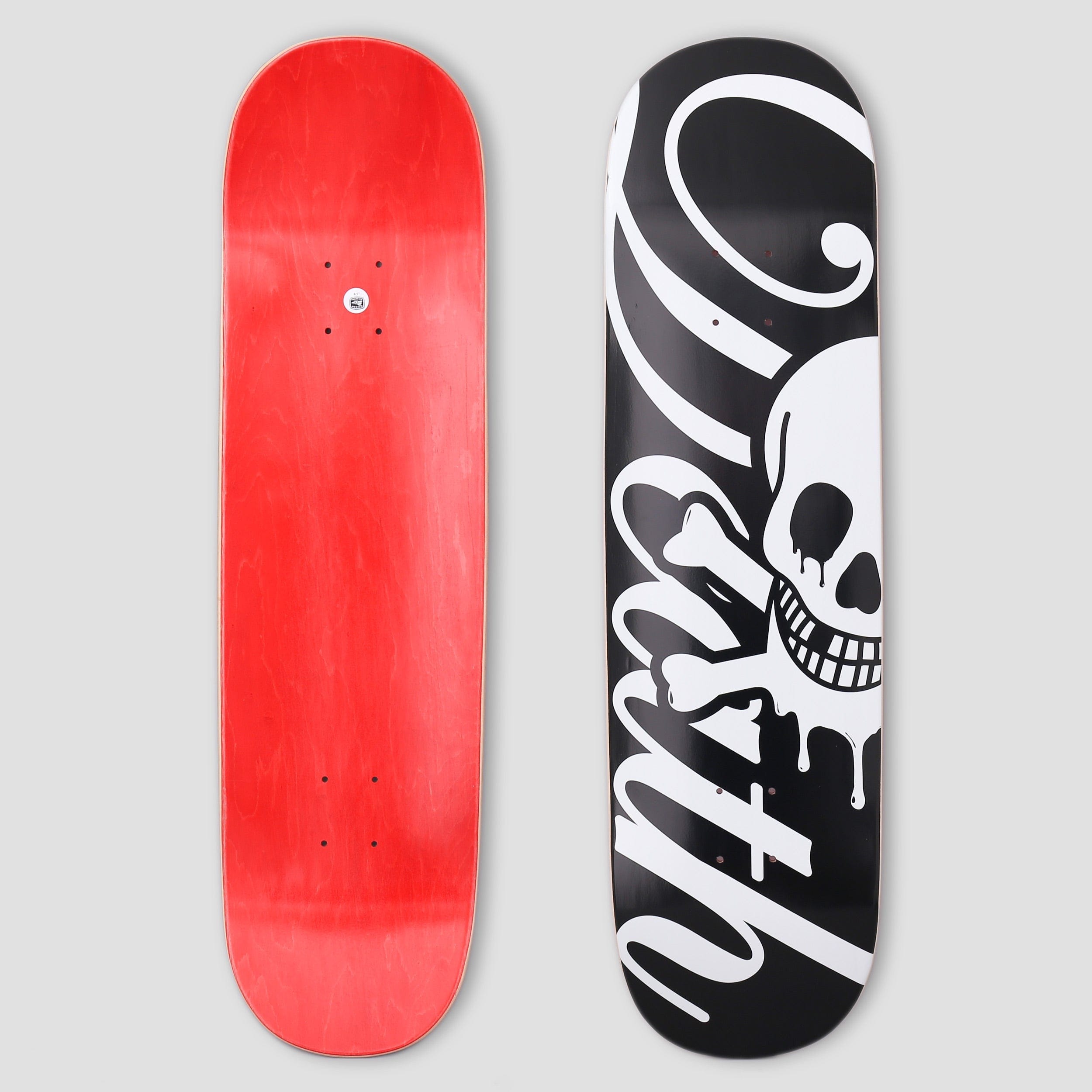 Death Skateboards Death 8.25 Script Skateboard Deck Black / White