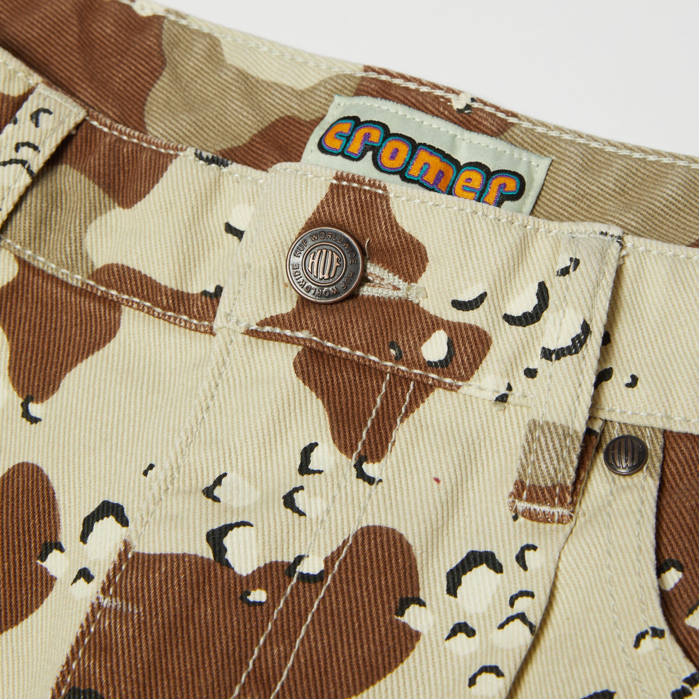 HUF Cromer Camo Pant Brown