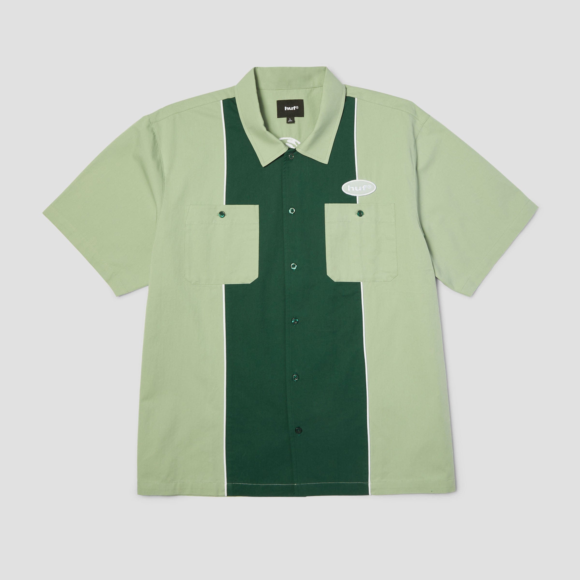 HUF Urethane Shortsleeve Work Shirt Mist Green