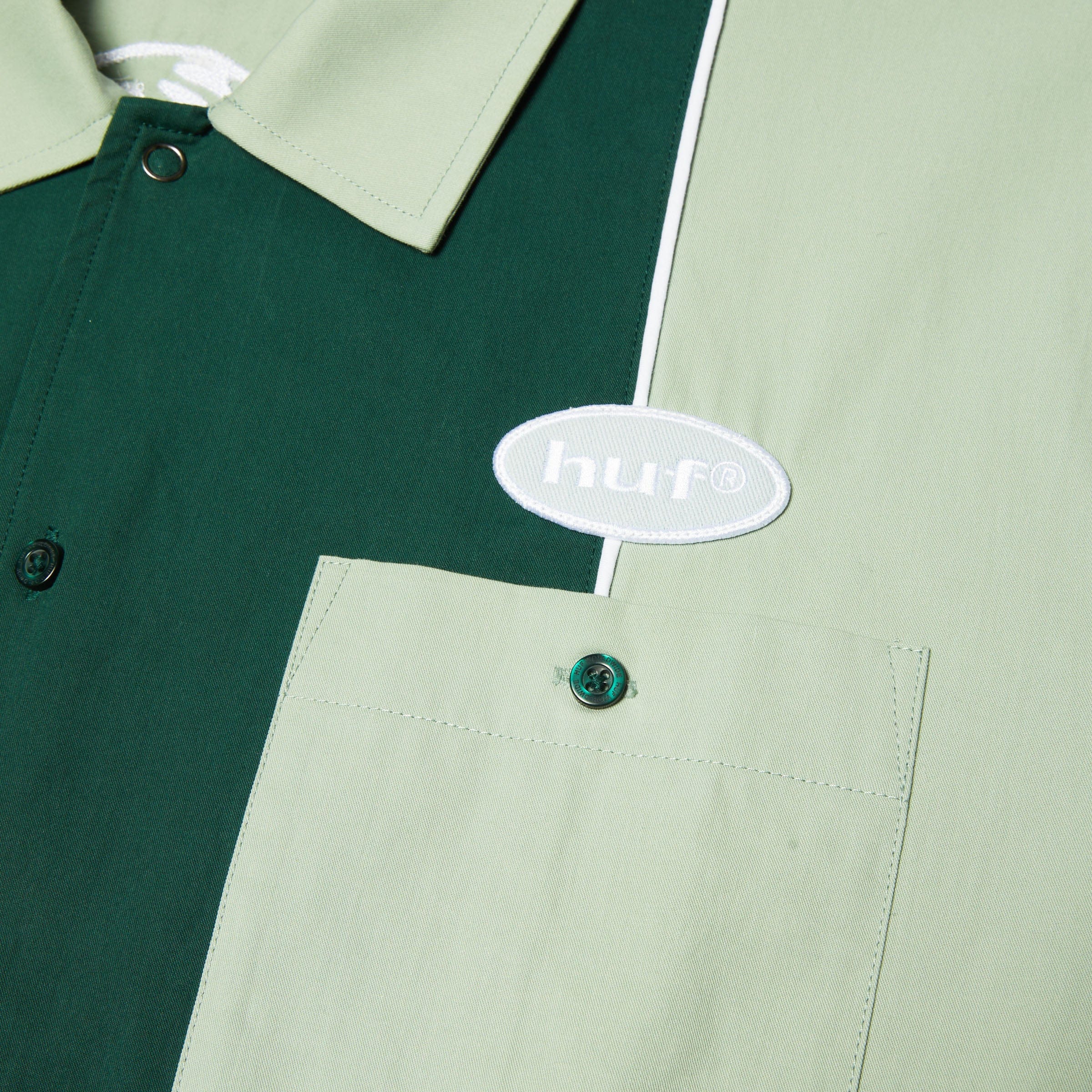 HUF Urethane Shortsleeve Work Shirt Mist Green