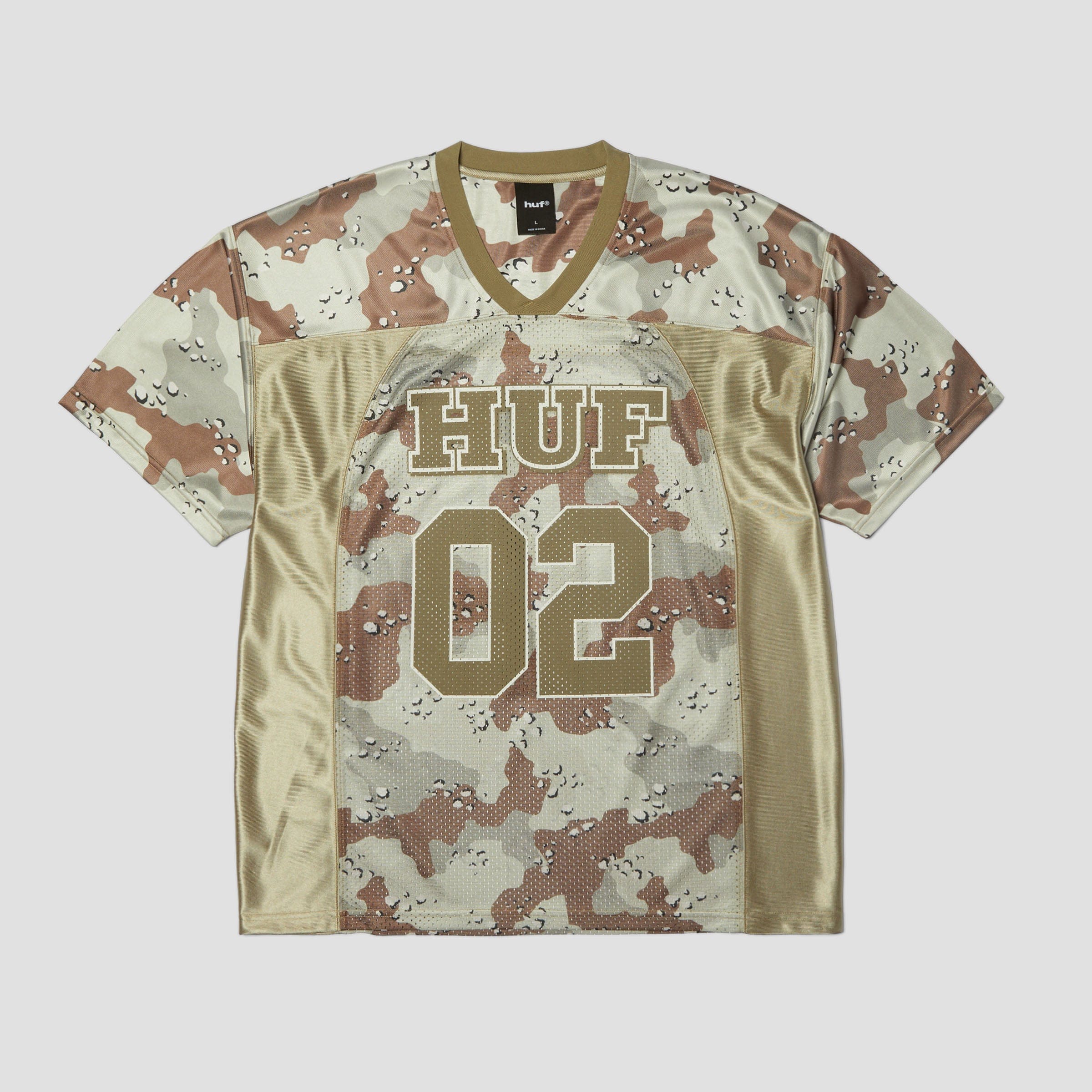 HUF Camo Football Jersey Brown