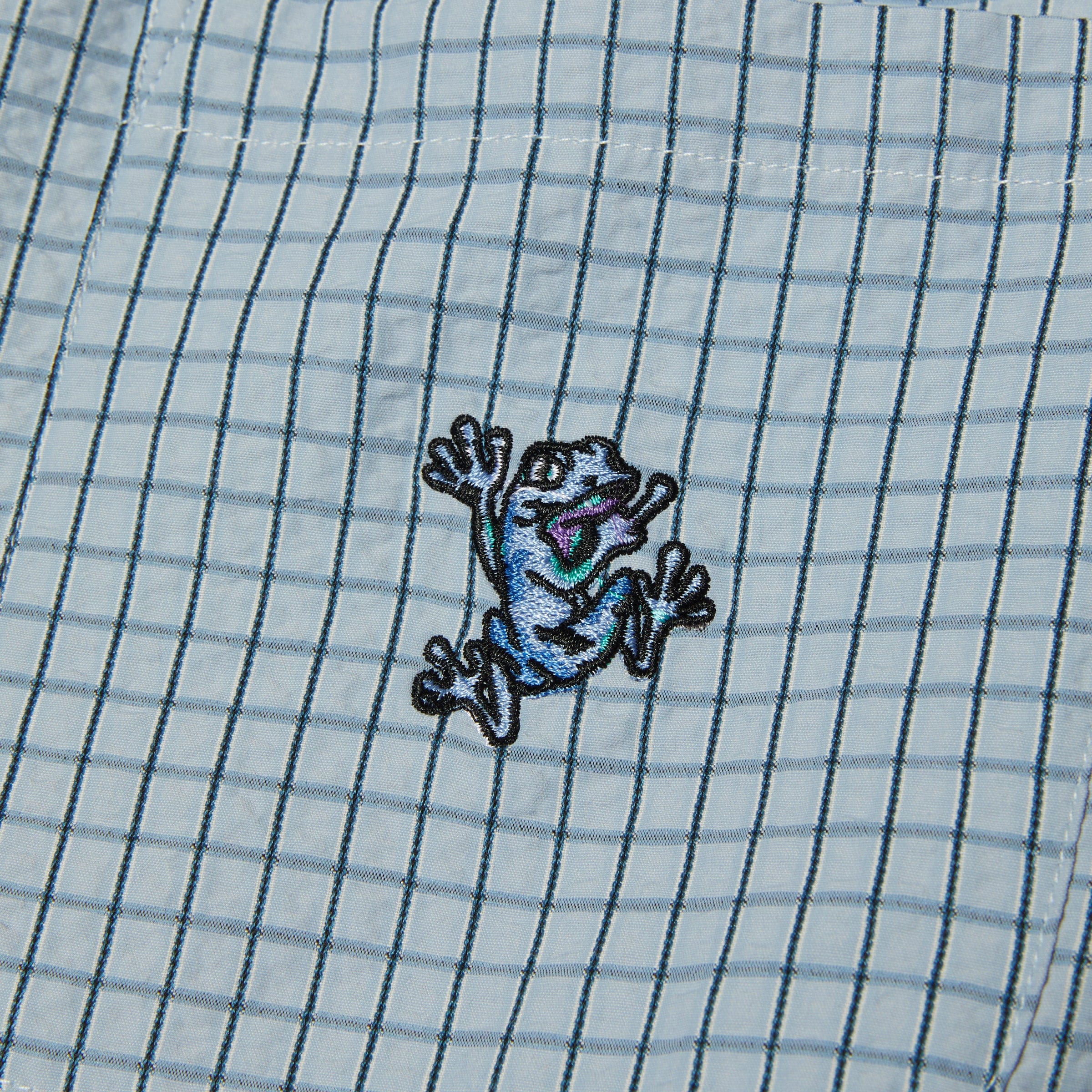 HUF Stuck On You Shortsleeve Plaid Shirt Ice Blue