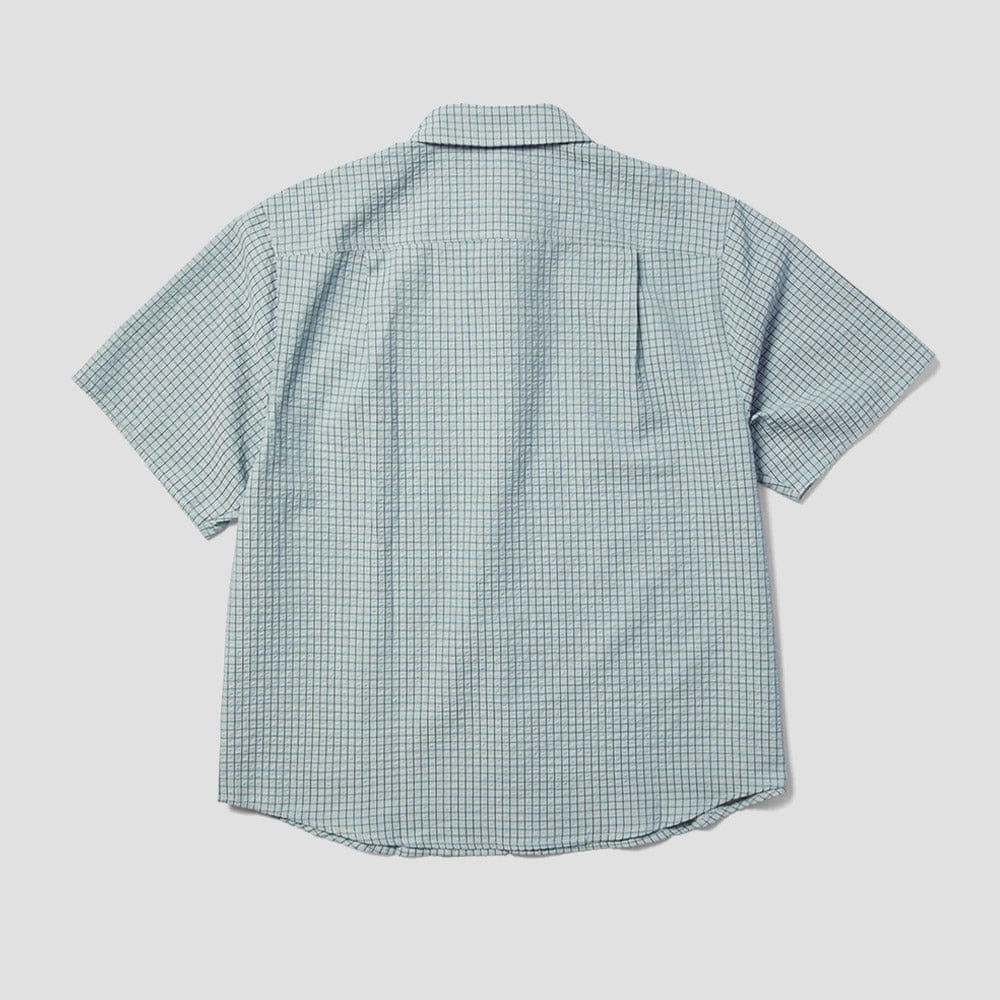 HUF Stuck On You Shortsleeve Plaid Shirt Ice Blue