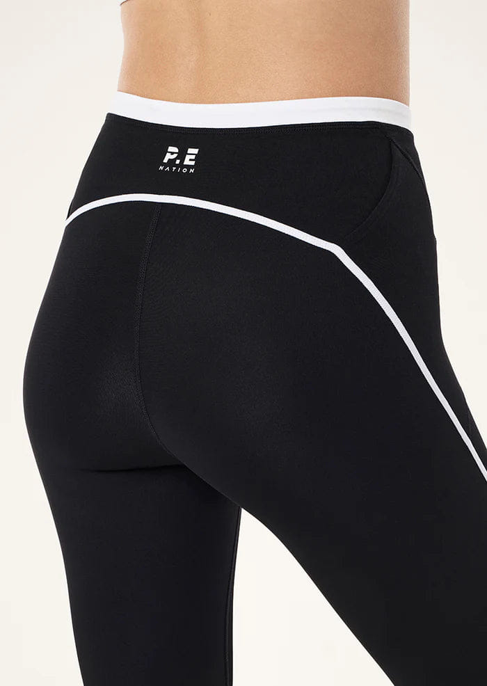 P.E Nation Rapid F/L Leggings (Black/White)
