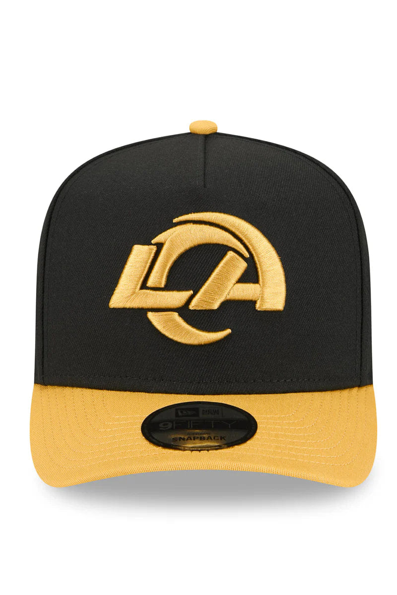 New Era L.A Rams 9Fifty A-Frame SnapBack (Black/Mustard)