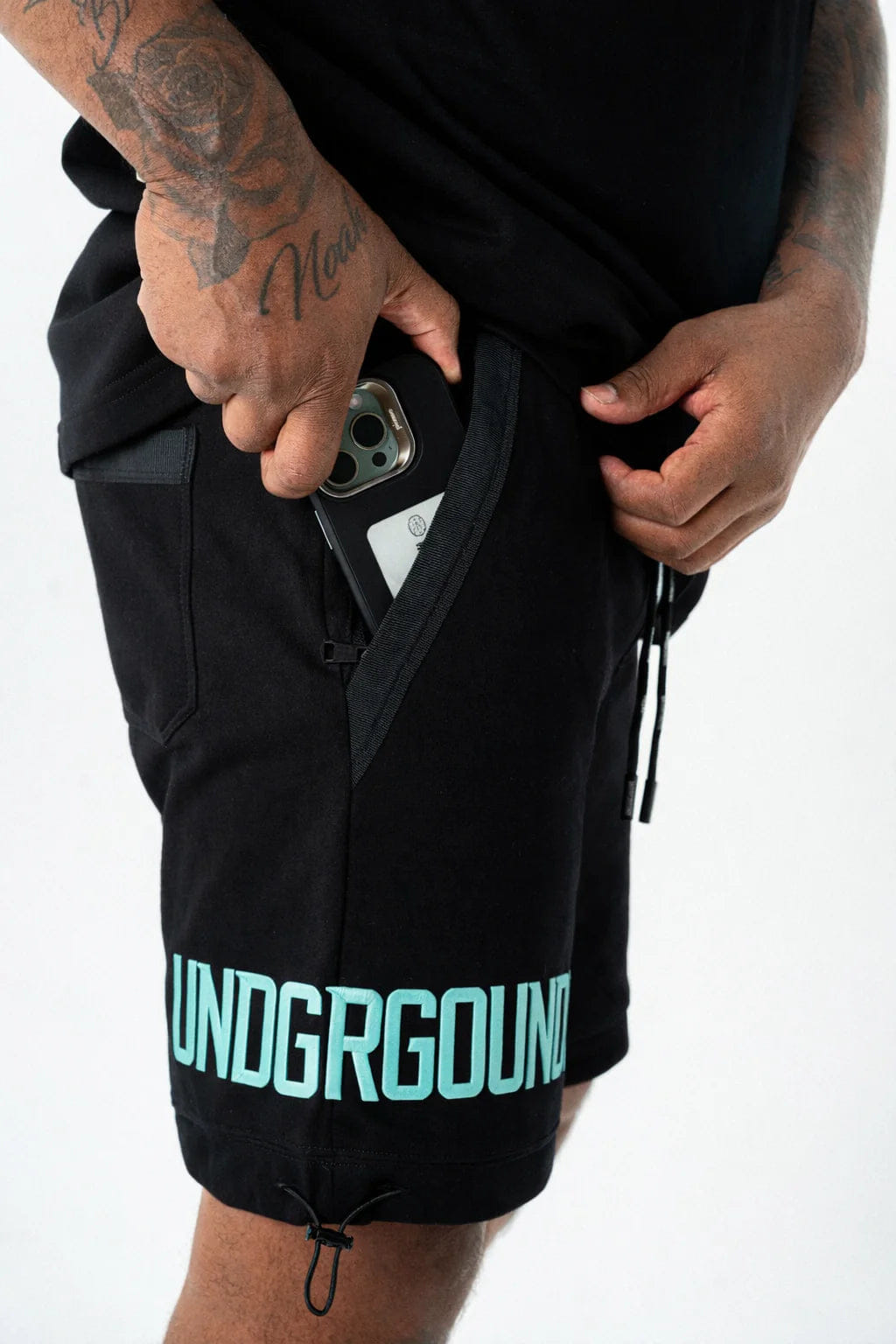 UNDRGROUND Empire Street Shorts (Black/Tiffany)
