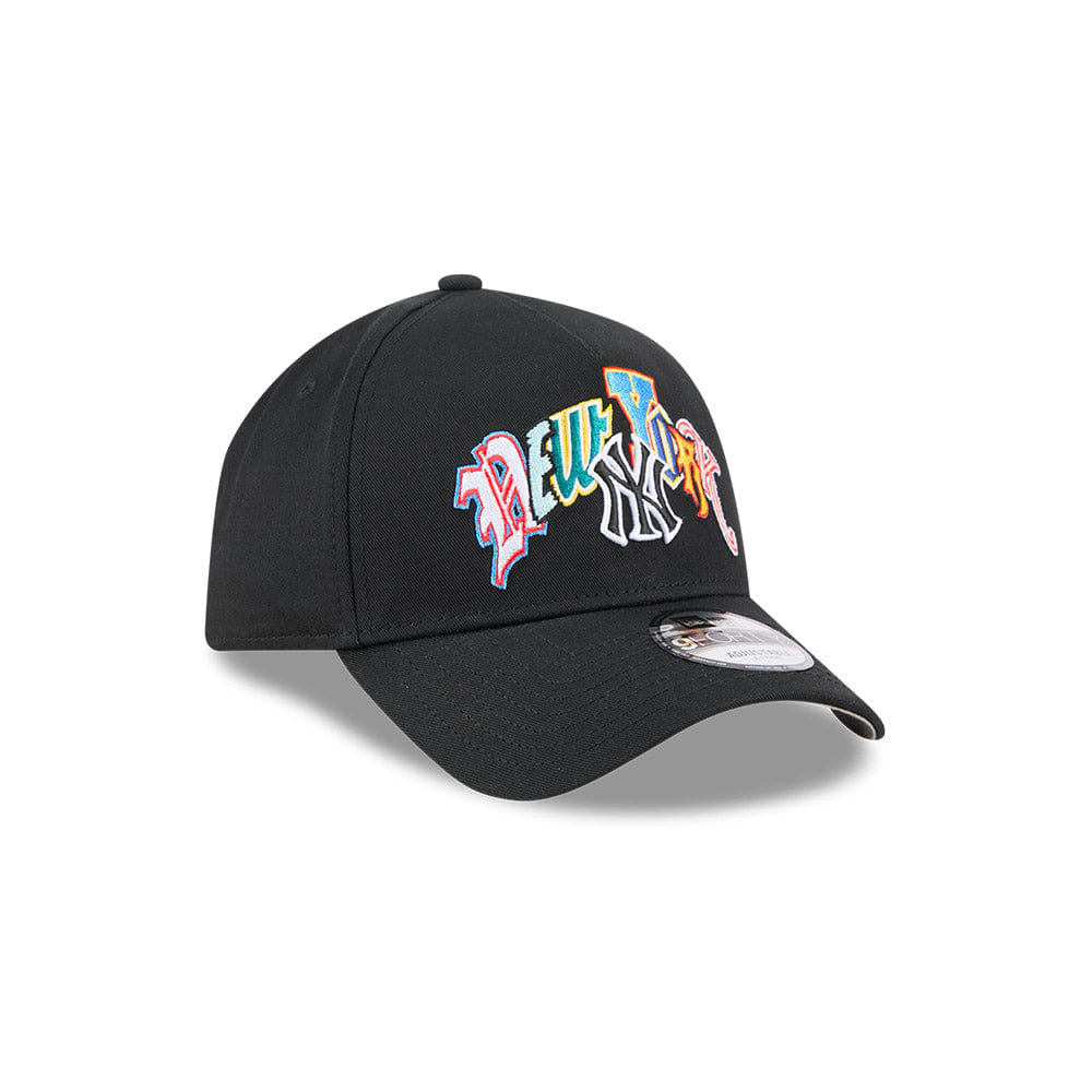 New Era N.Y Yankees 9Forty A-Frame Cap (Black-Multi)