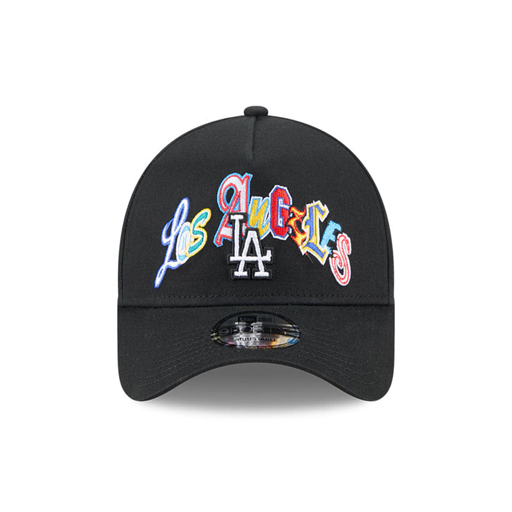 New Era L.A Dodgers 9Forty A-Frame Cap (Black-Multi)