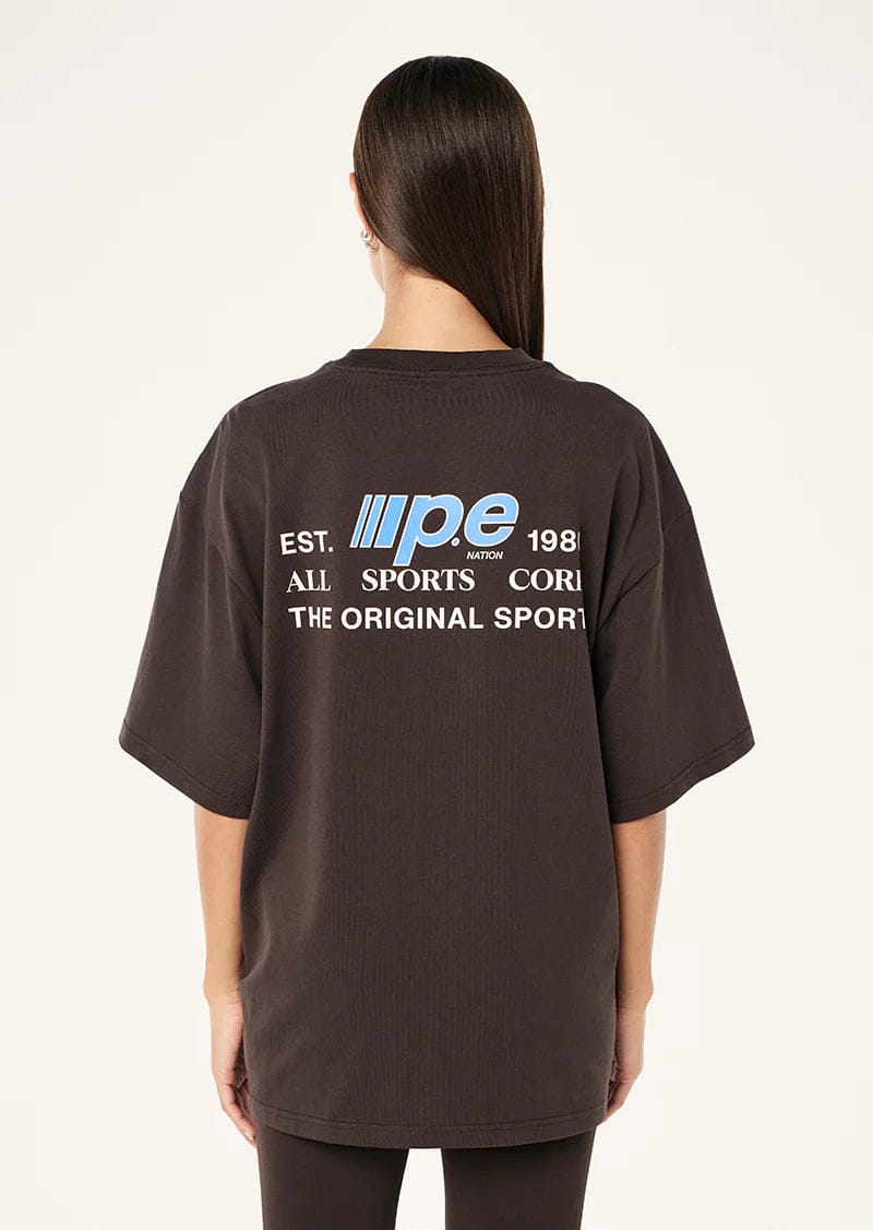 P.E NATION Glide Oversized Tee (Coffee)