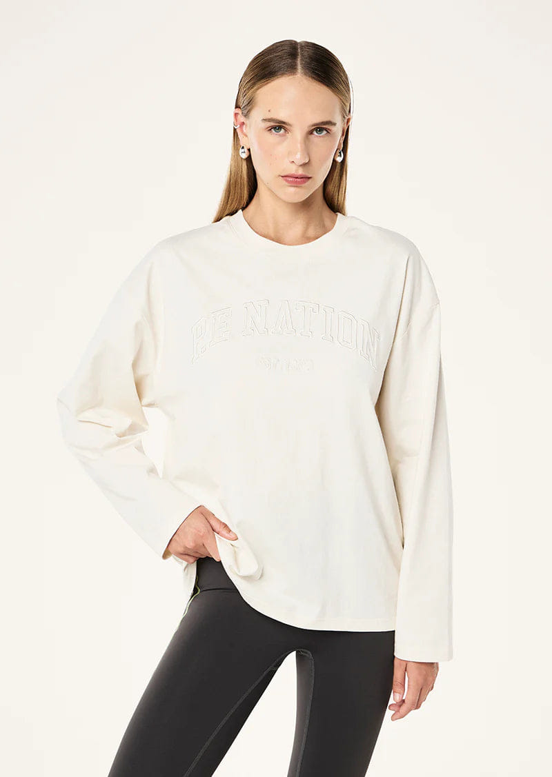 P.E NATION Core Oversized LS Tee (White)