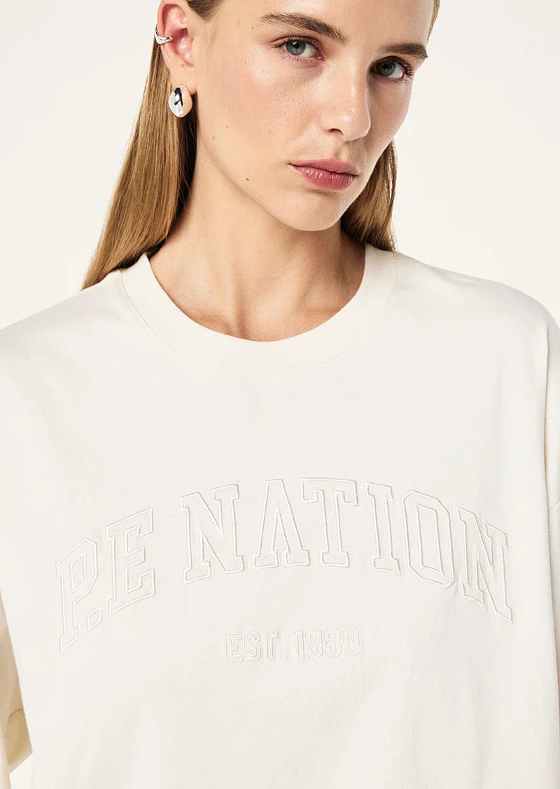 P.E NATION Core Oversized LS Tee (White)
